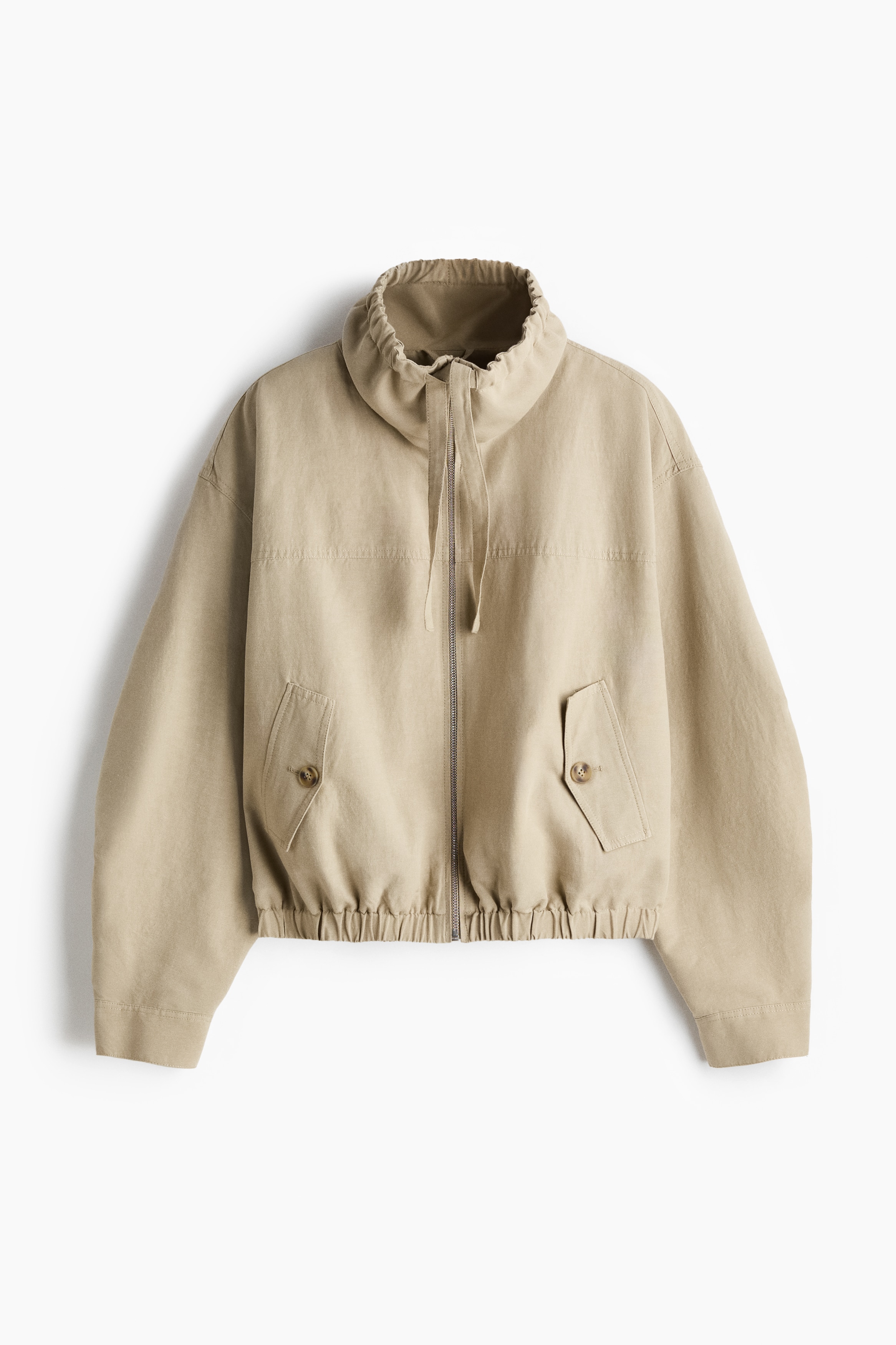 Veste en lin mélangé - Beige/Beige/imprimé zèbre