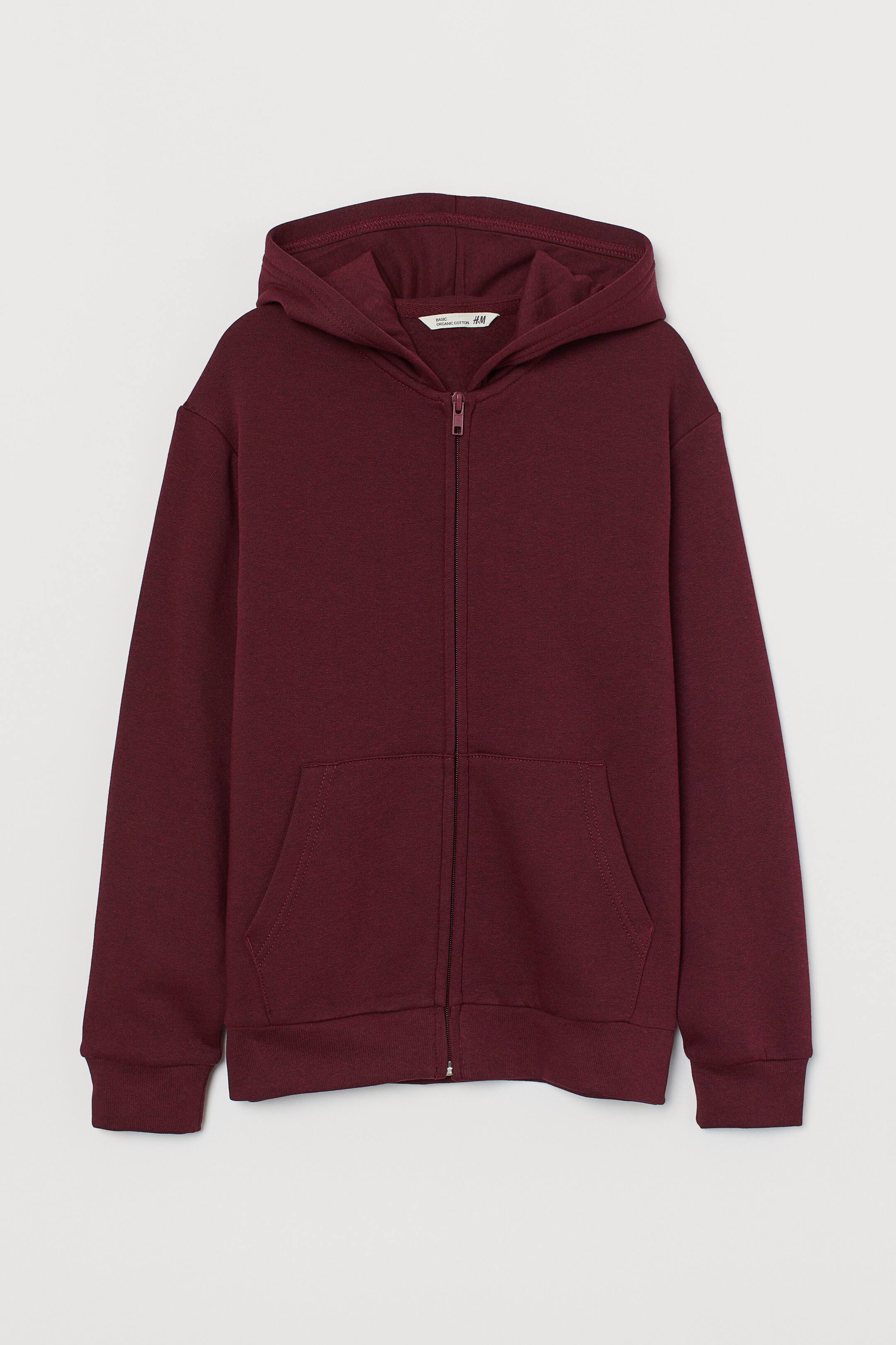 View larger image: Zip-through hoodie - Dark red marl - Kids | H&M 1