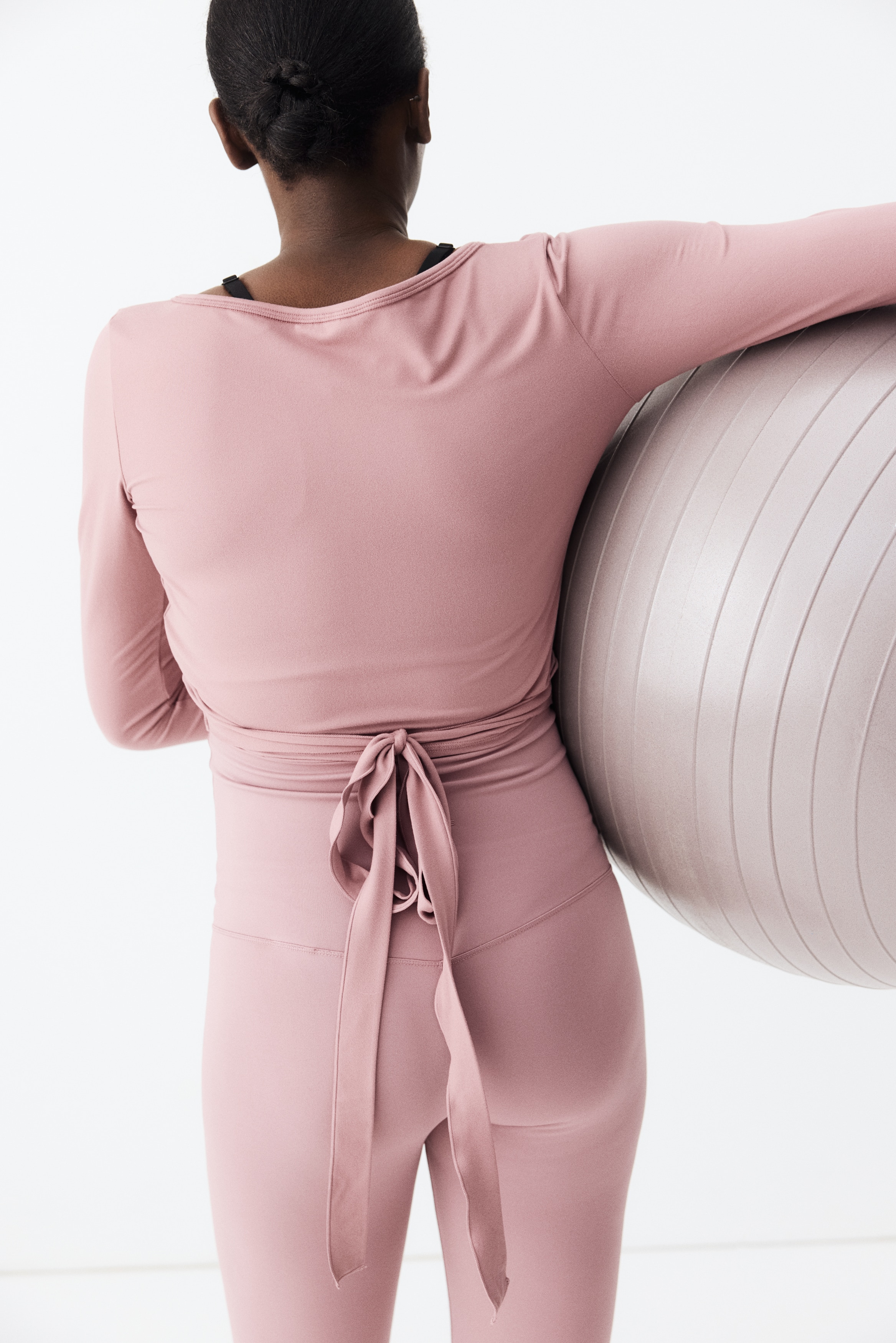 MAMA Kratka bluza na preklop - Starinska ruža