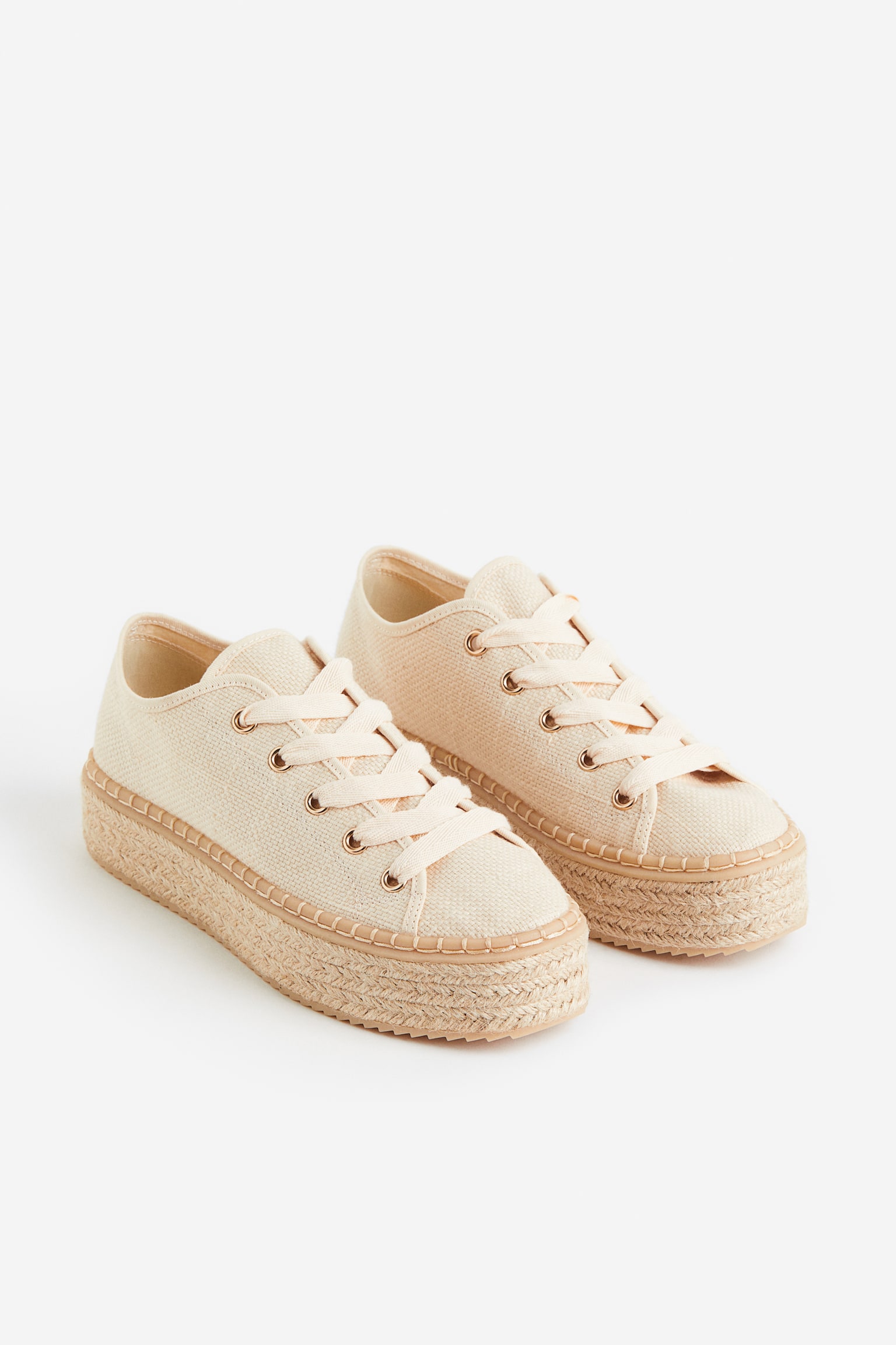 Espadrille Sneakers - Beige/Light khaki green - 3