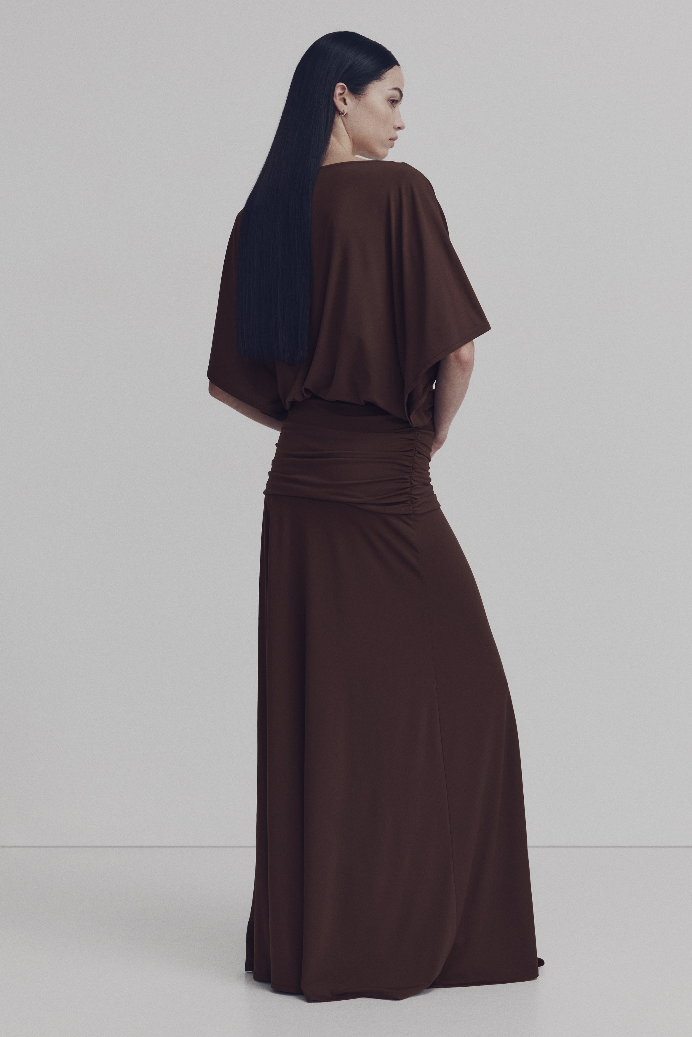 Draped maxi dress