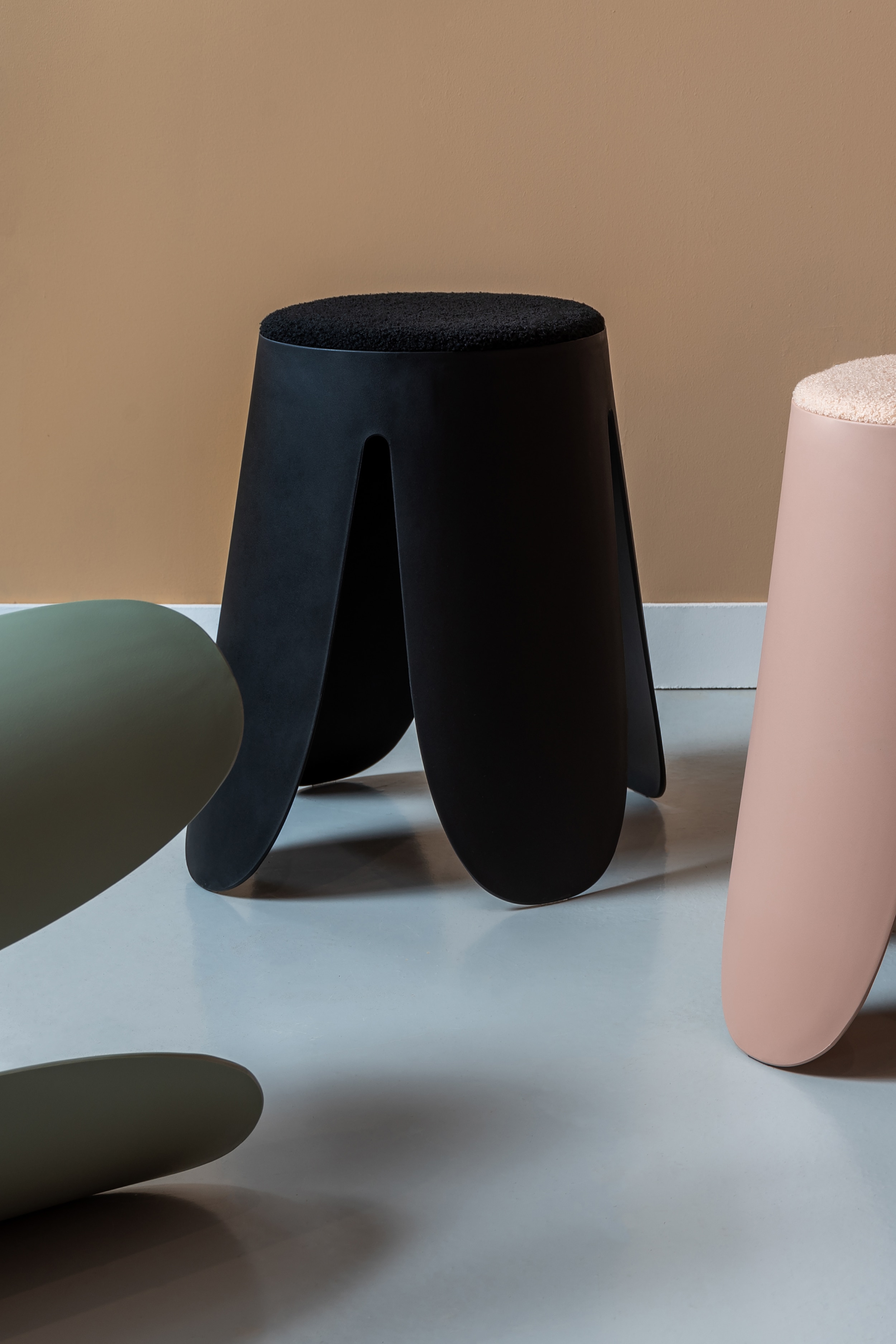 Savor Tabouret - Noir/Jaune Ocre/Orange Brûlée/Grisaille/Rose Tendre