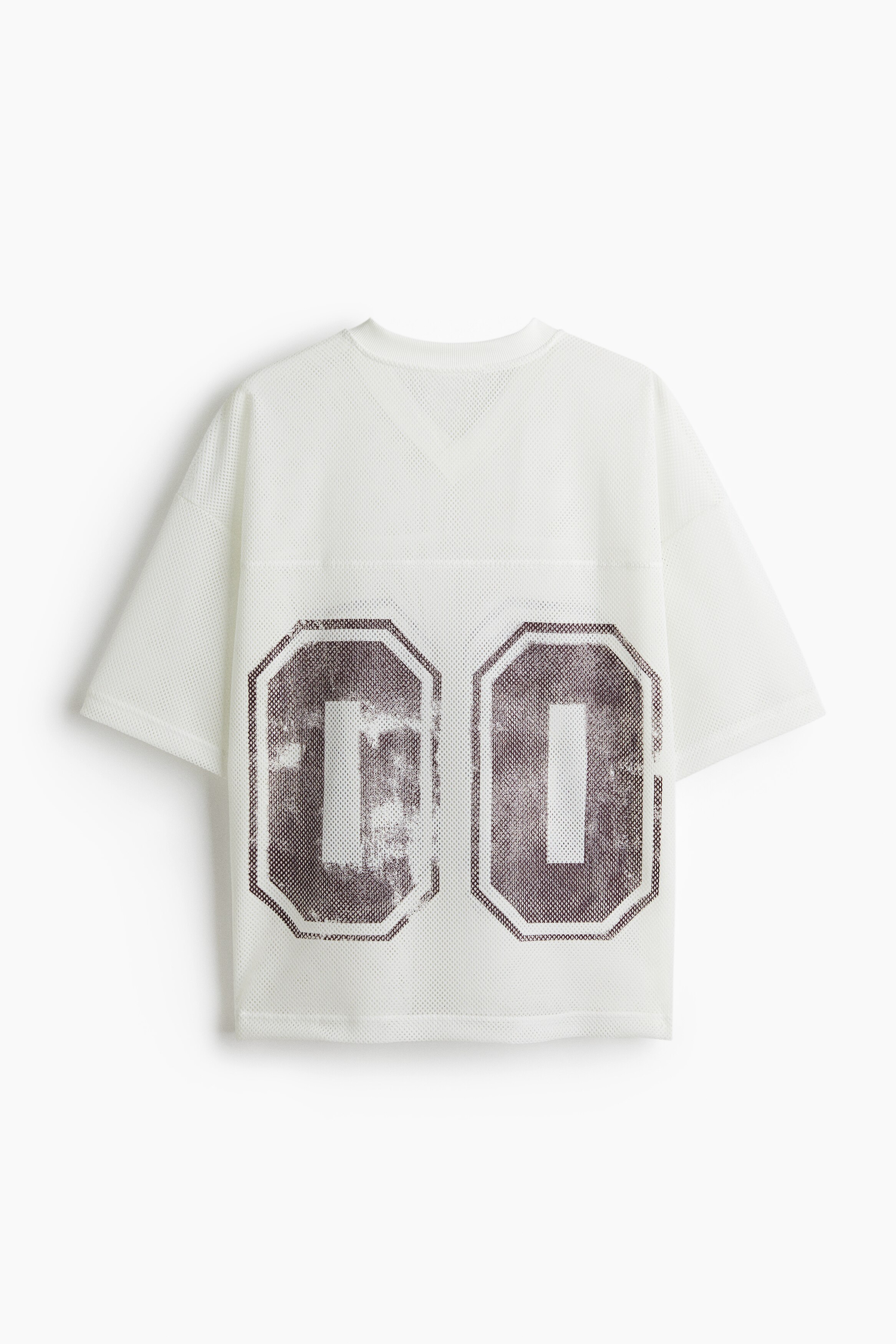 Oversized Fit Printed mesh T-shirt