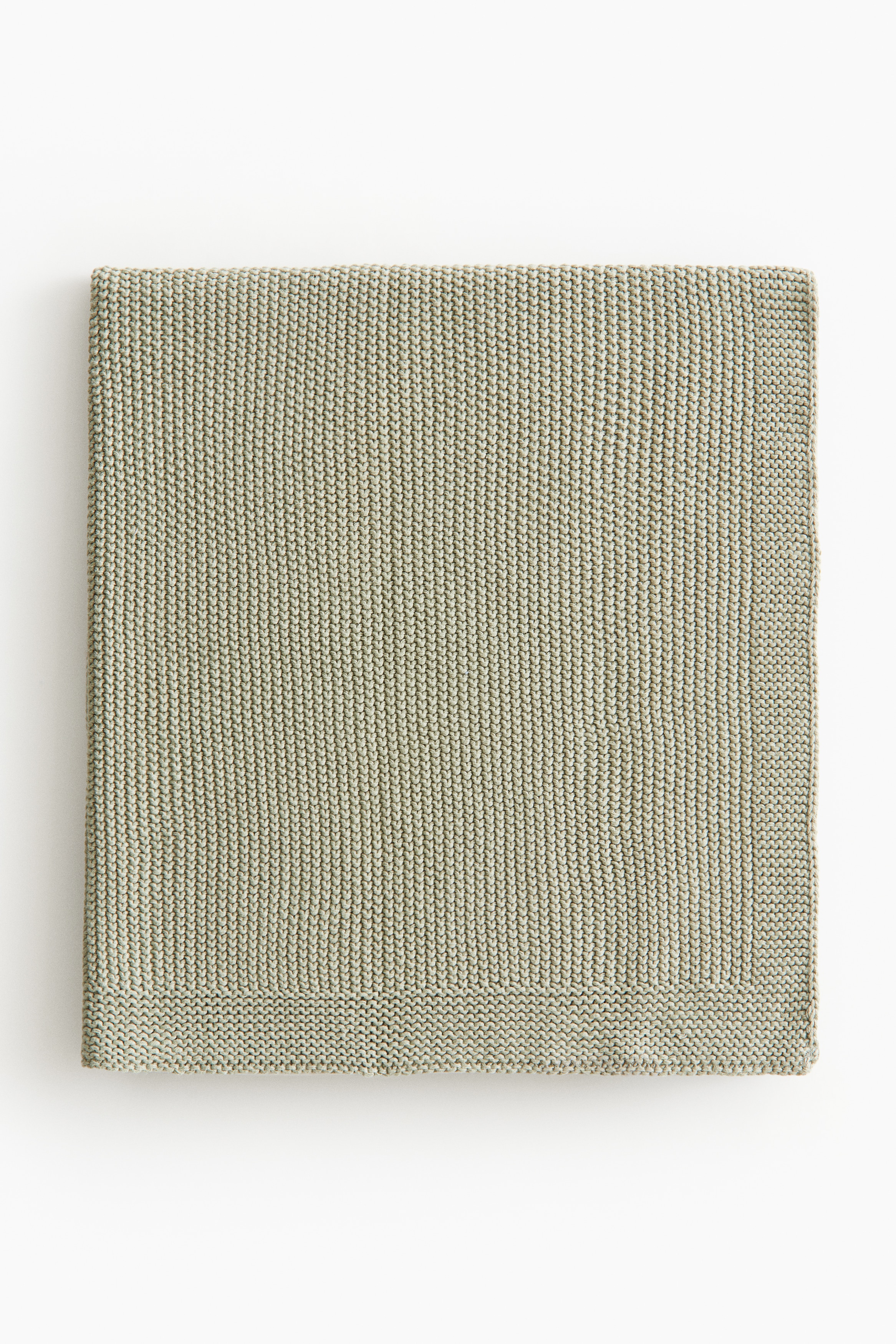 Bébé - H&M Home  - Plaid pour bébé en coton au point de riz - Vert clair - size: 90x90