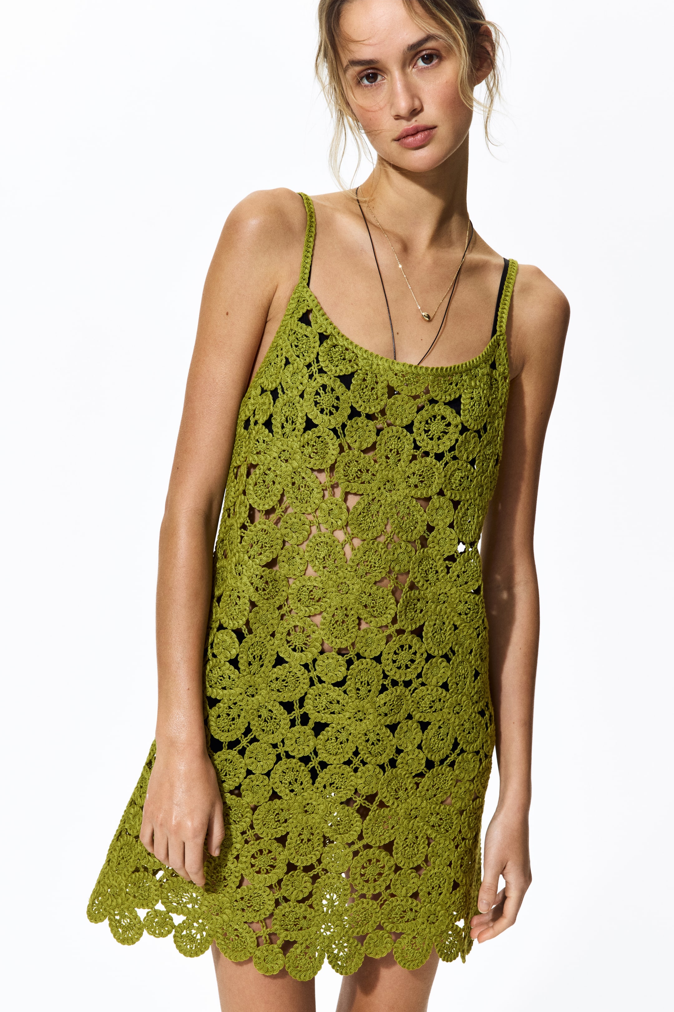 Mini robe d'aspect crochet
