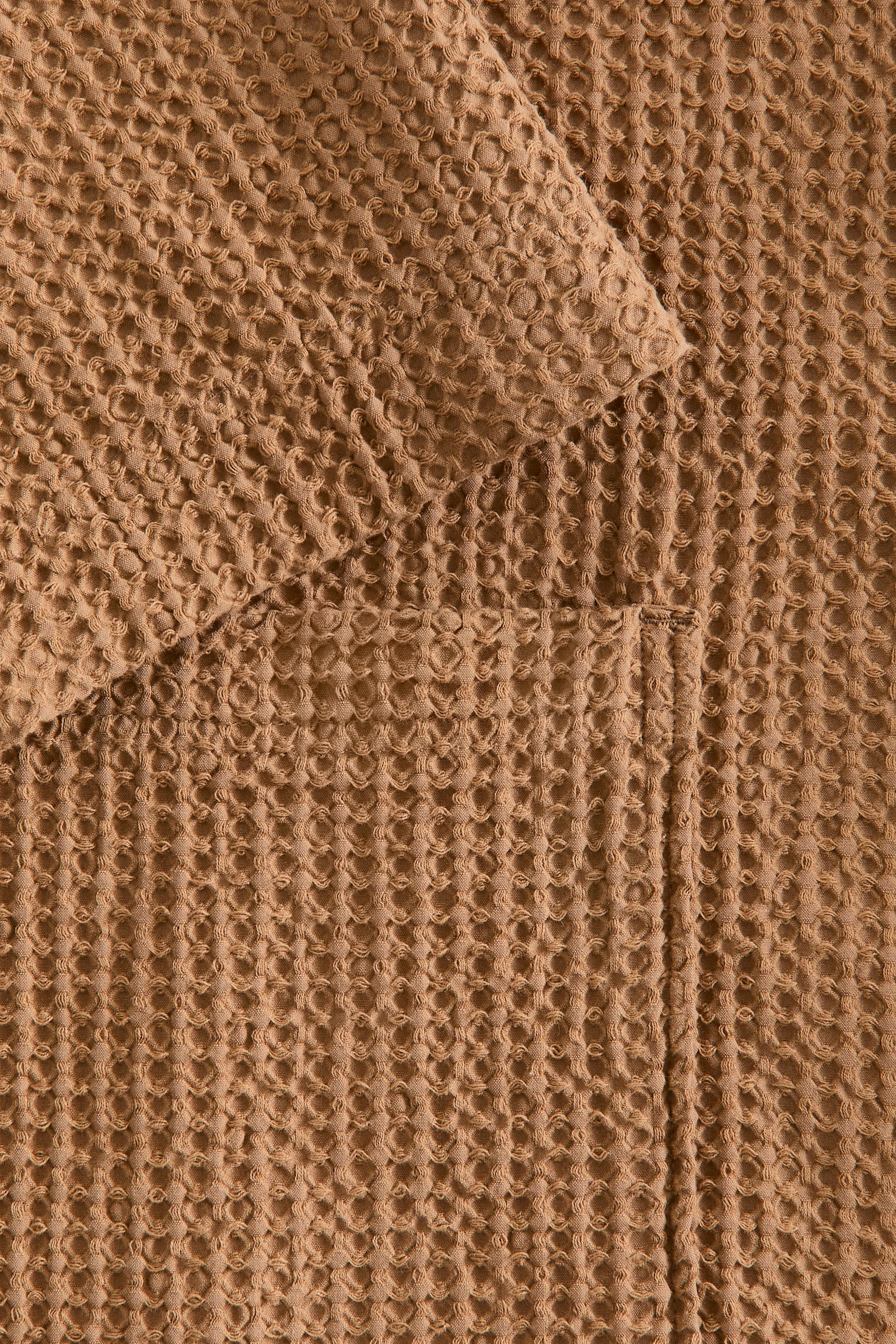 Waffled dressing gown - Dark beige/Powder pink/White/Light yellow - 2