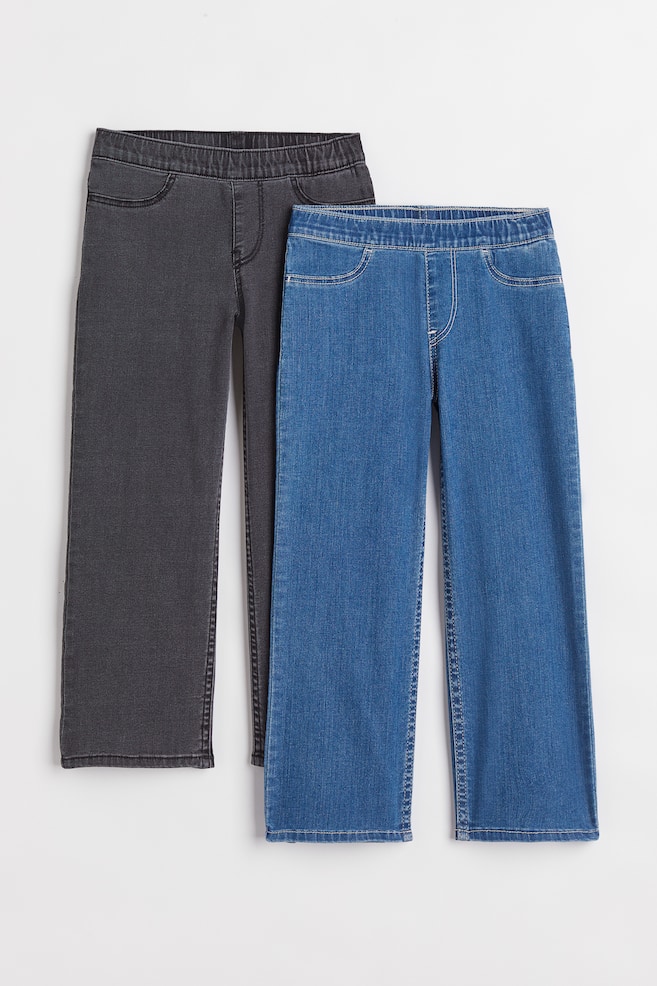 2-pack Superstretch Wide Fit jeans - Black/Denim blue/Light denim blue/Dark denim - 1