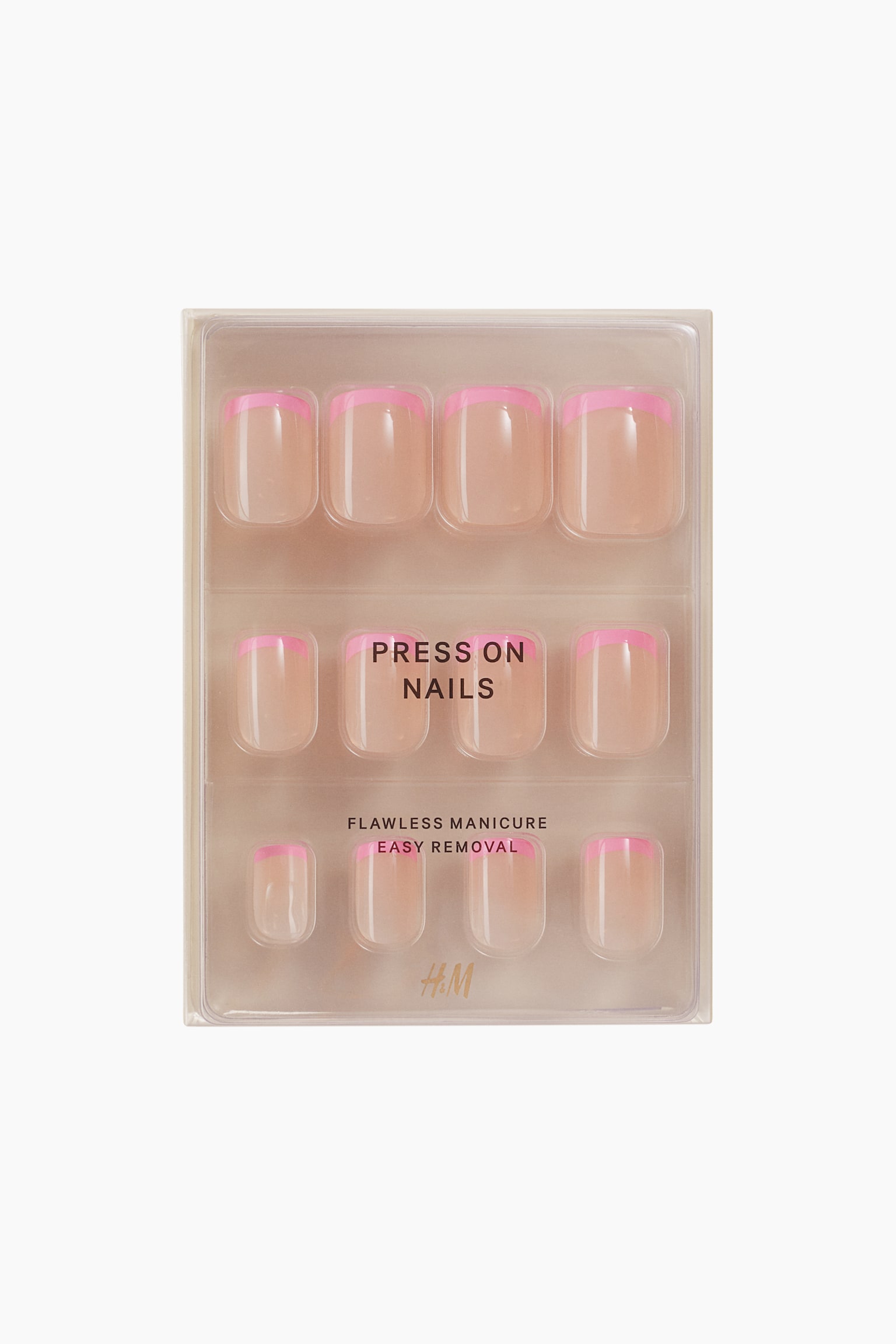 Press-on nails - Pink French Tip/Rose Petal/Classy in Red/Bordeaux/Natural Mani/French Square/Darling Mani/Pink Mani/Cloud Vibes/Pink Ombre/Light Pink - 1