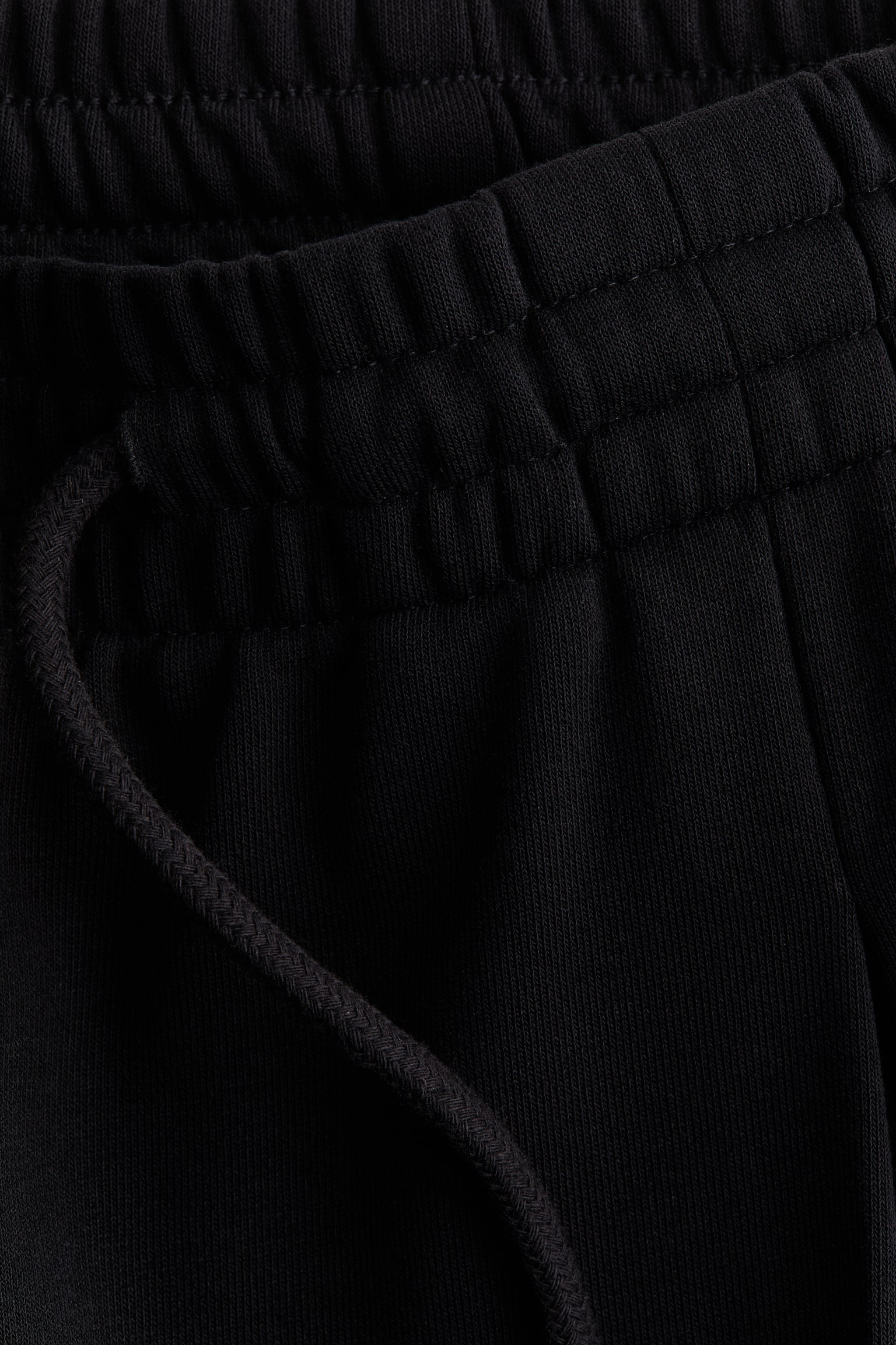 Женские брюки H&M Pleat-Detail Drawstring, цвет: Чёрный — фото 1