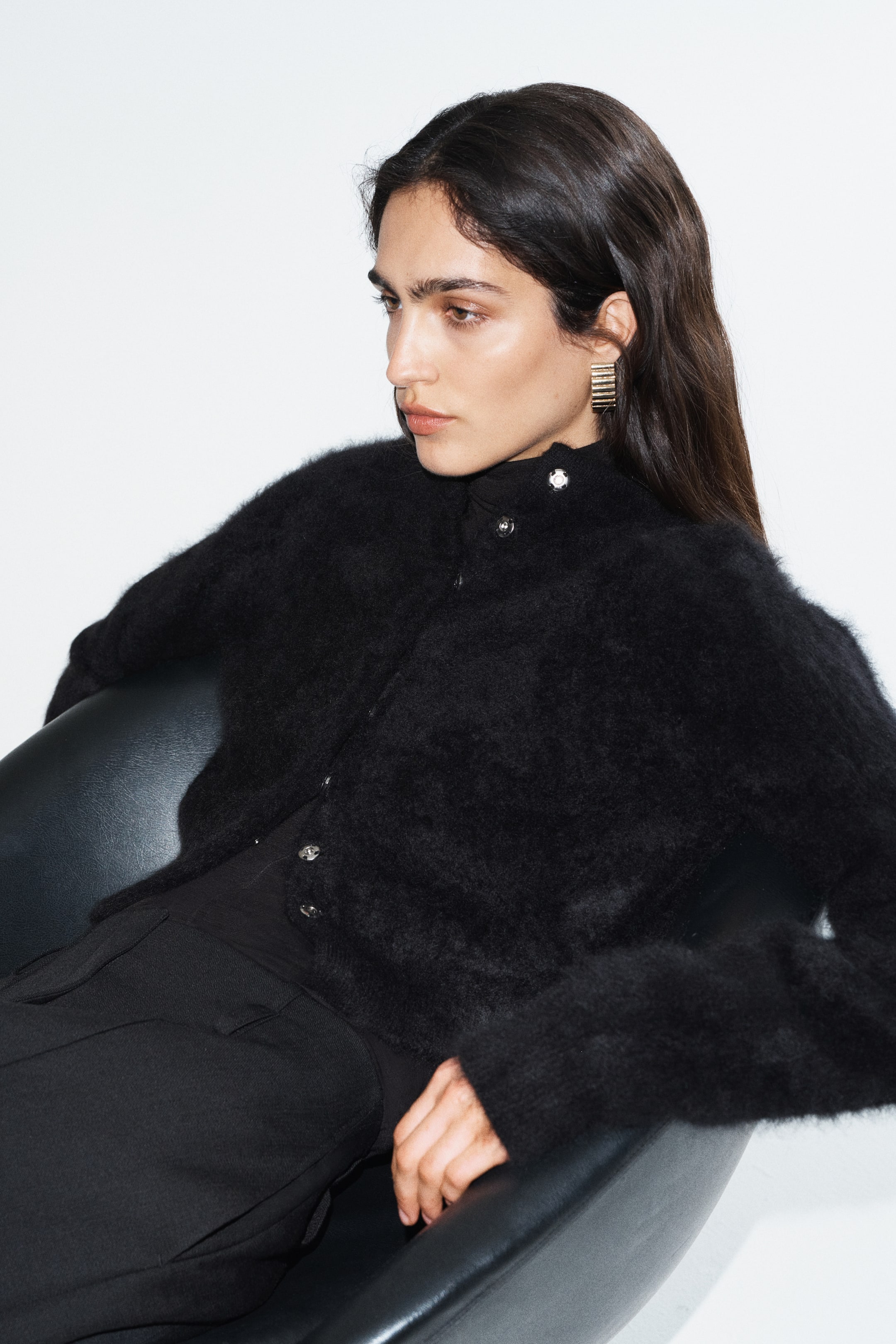 Brushed Cashmere Cardigan
