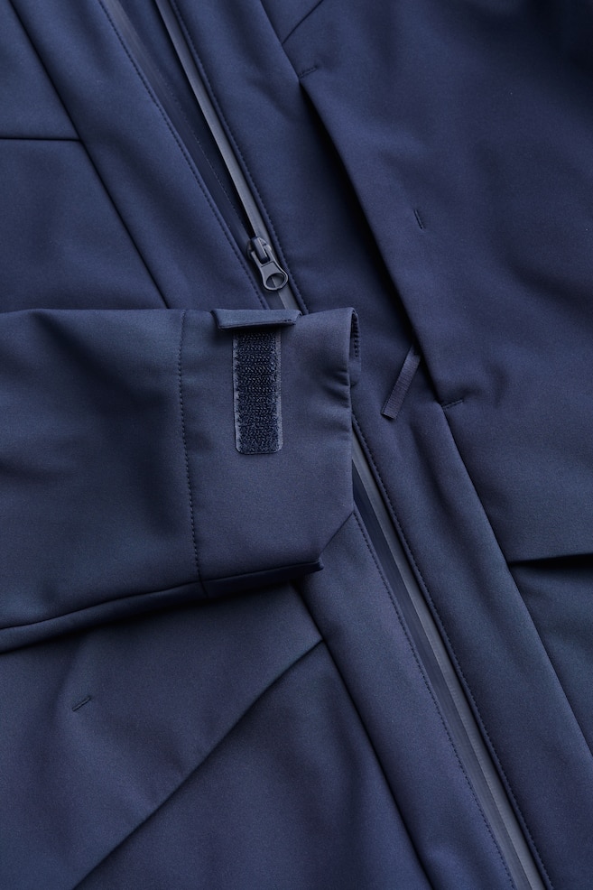 Water-repellent softshell jacket - Navy blue/Black/Dark khaki green - 7