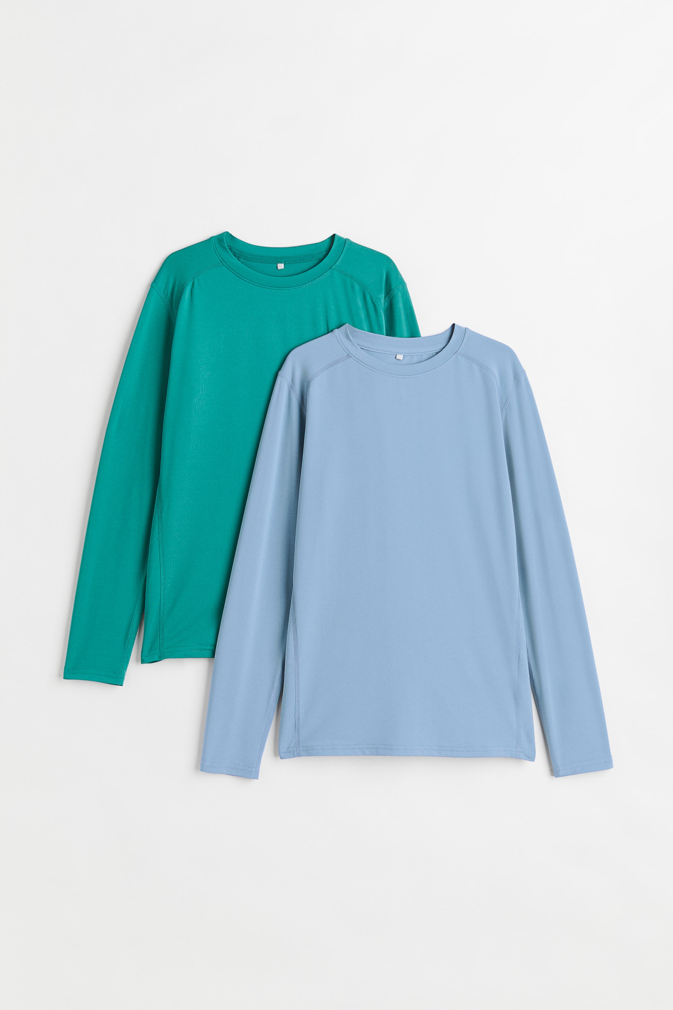 View larger image: 2-Pack Sports Shirts with DryMove™ - Sea green/light blue - Kids | H&M US 1