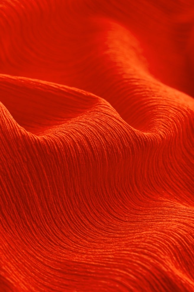 Robe texturée à bretelles fines - Rouge/Noir - 6