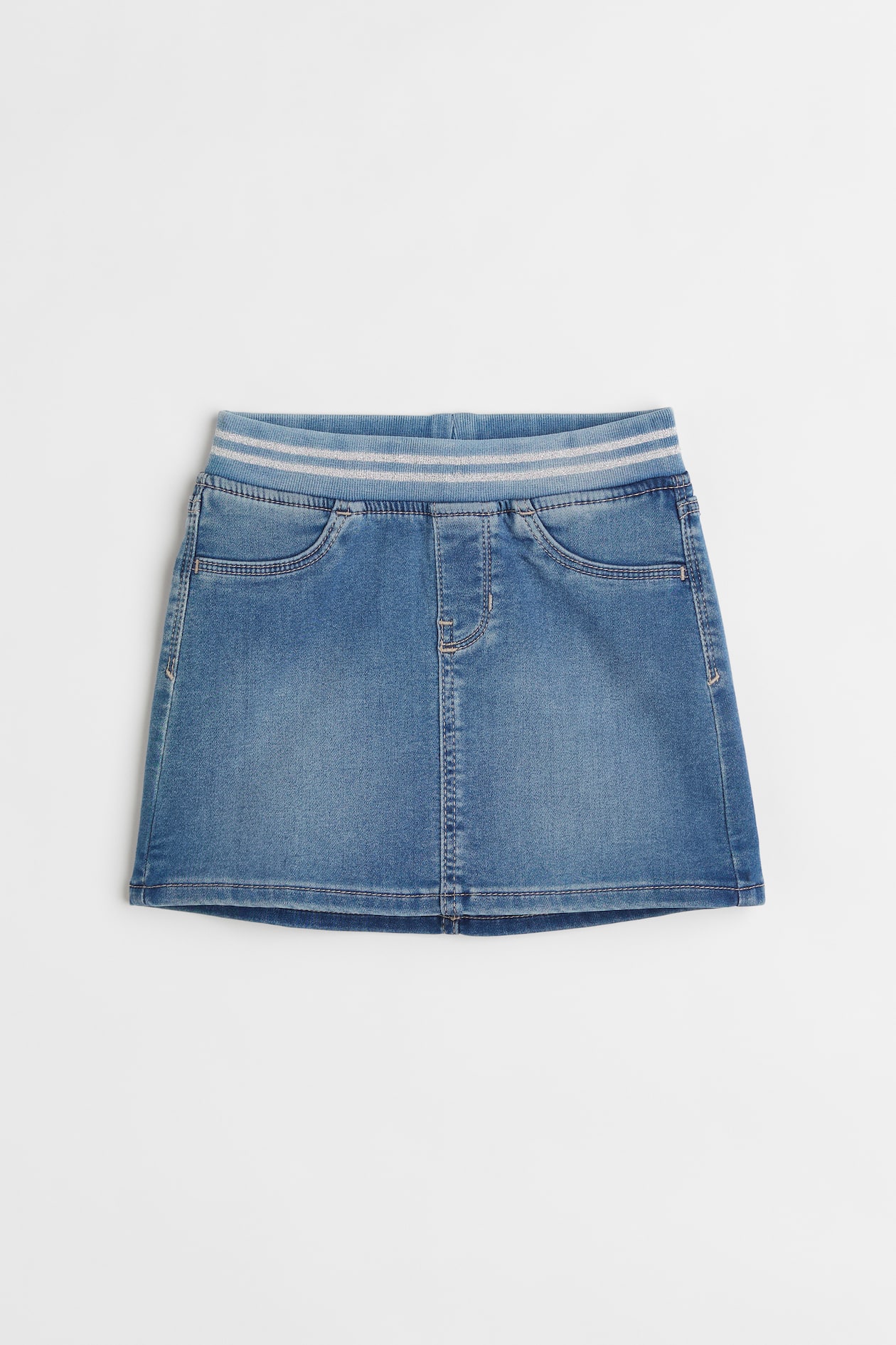 Super Soft Denim skirt - Regular waist - Short - Denim blue - Kids | H&M GB