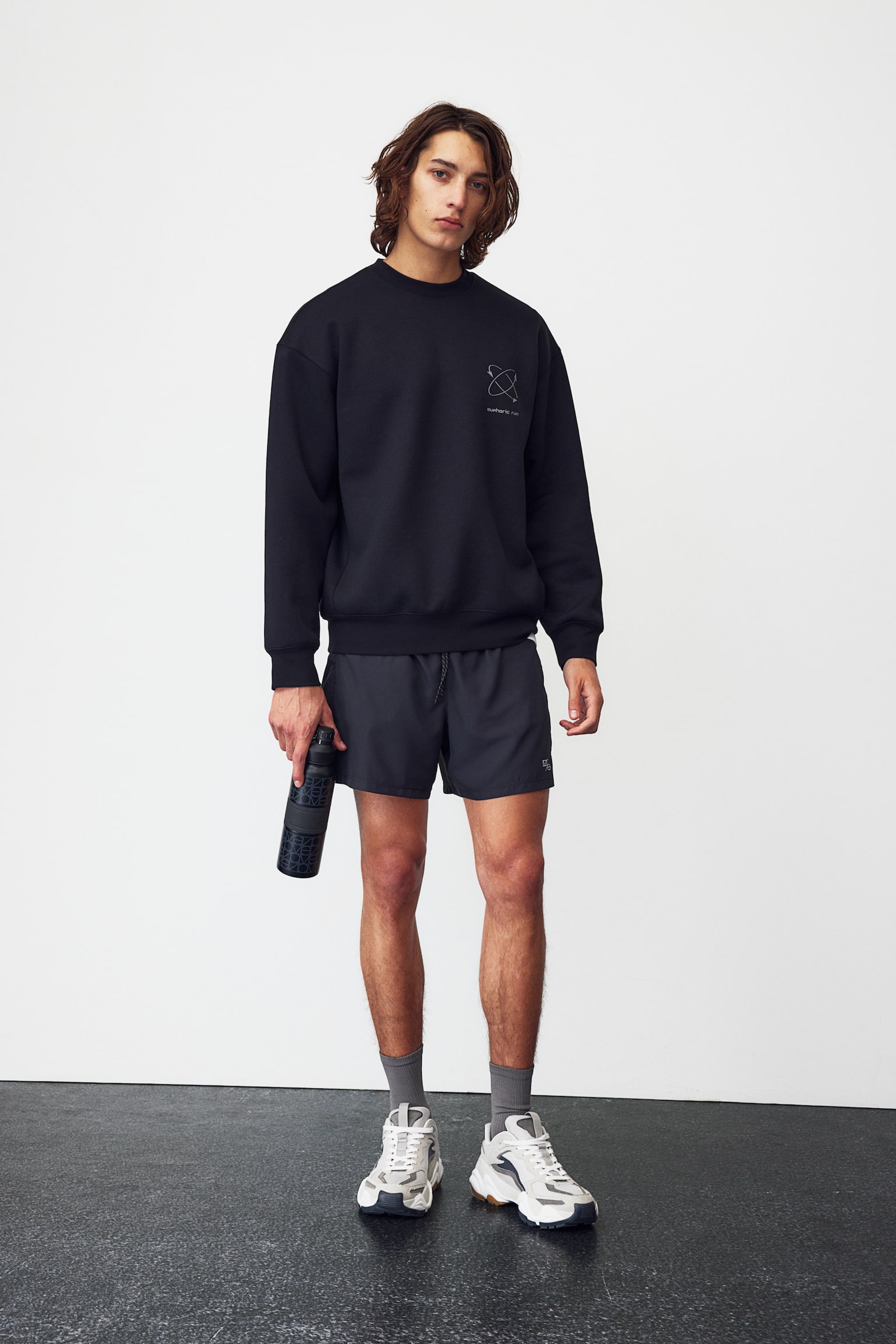 DryMove™ Sports sweatshirt - Black/Euphoric Run - 1