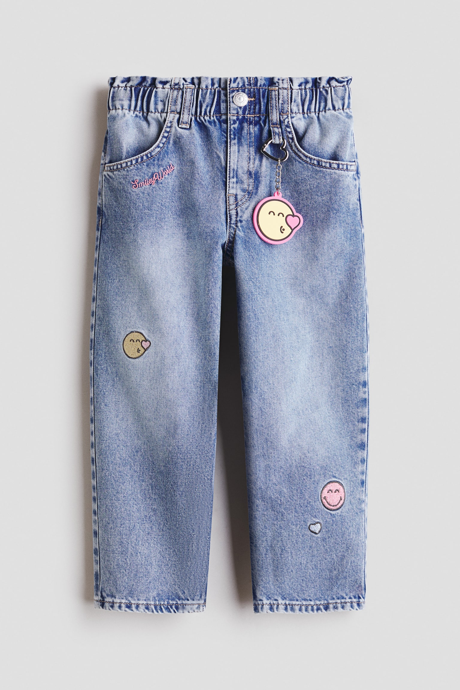 Key ring-detail jeans - Denim blue/SmileyWorld®
