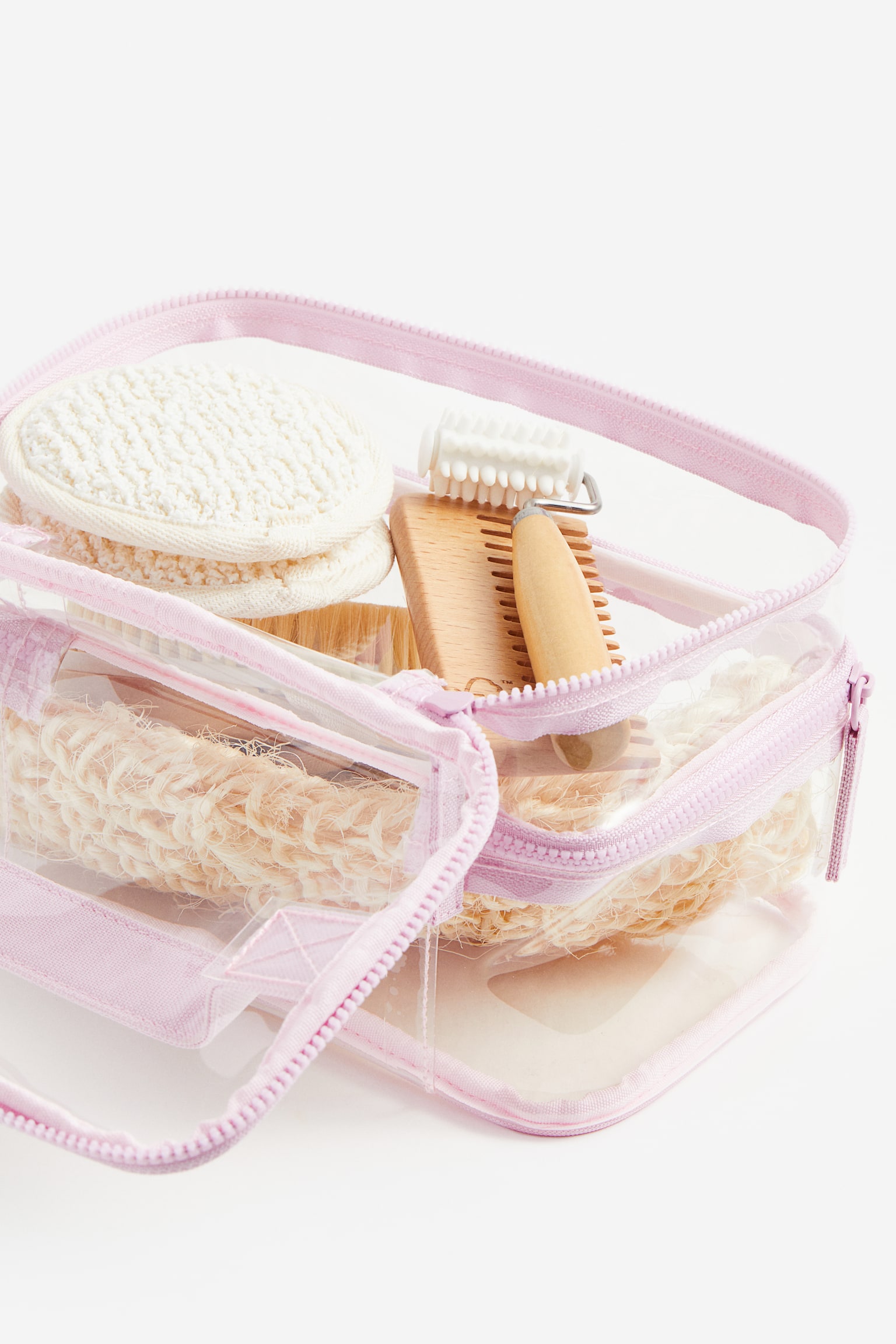 Wash bag - Transparent/Pink/Transparent/Black - 4