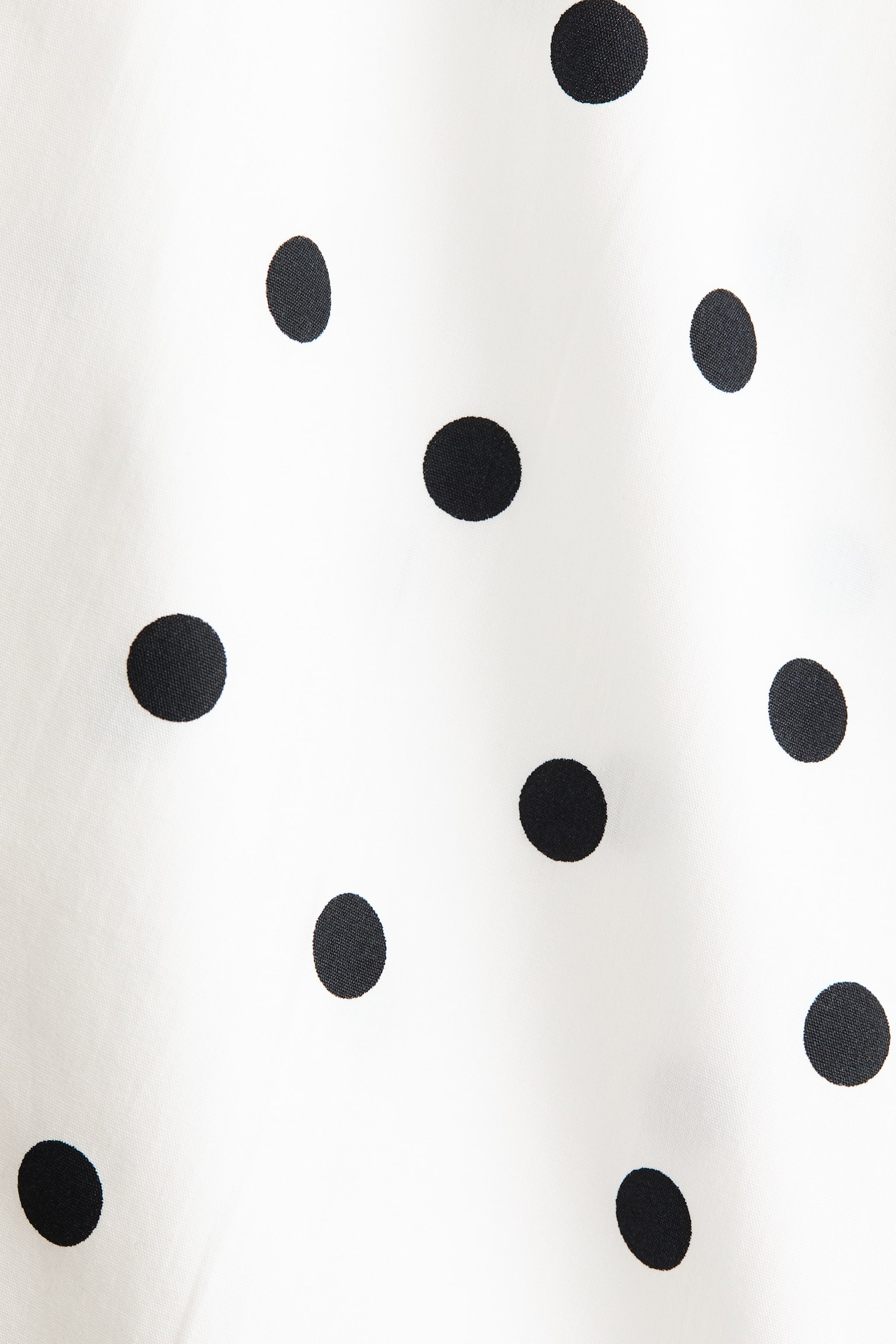 Женское платье H&M Midi Dress with Flared Skirt, цвет: Белый / В горошек — фото 6