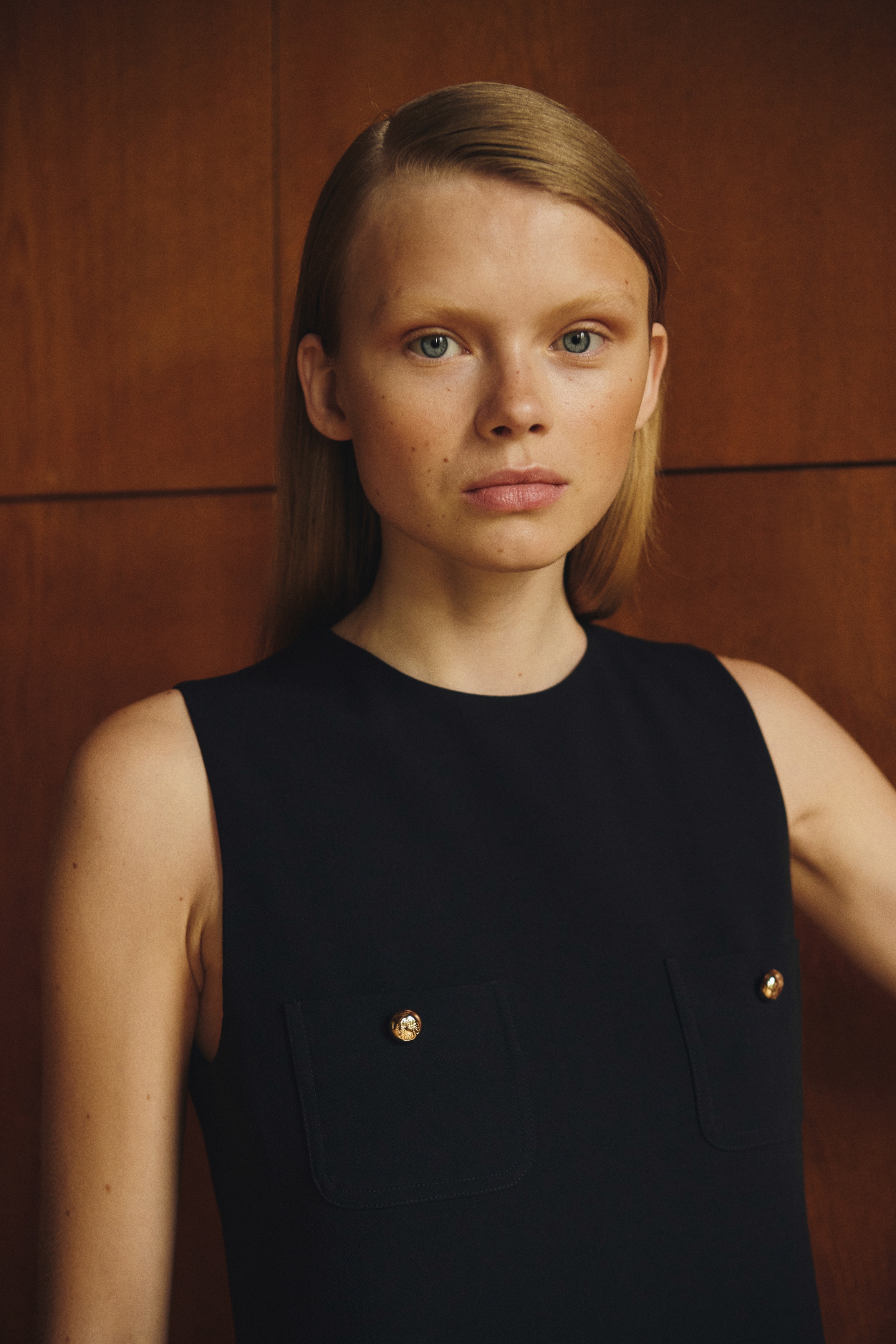 Pocket-detail shift dress
