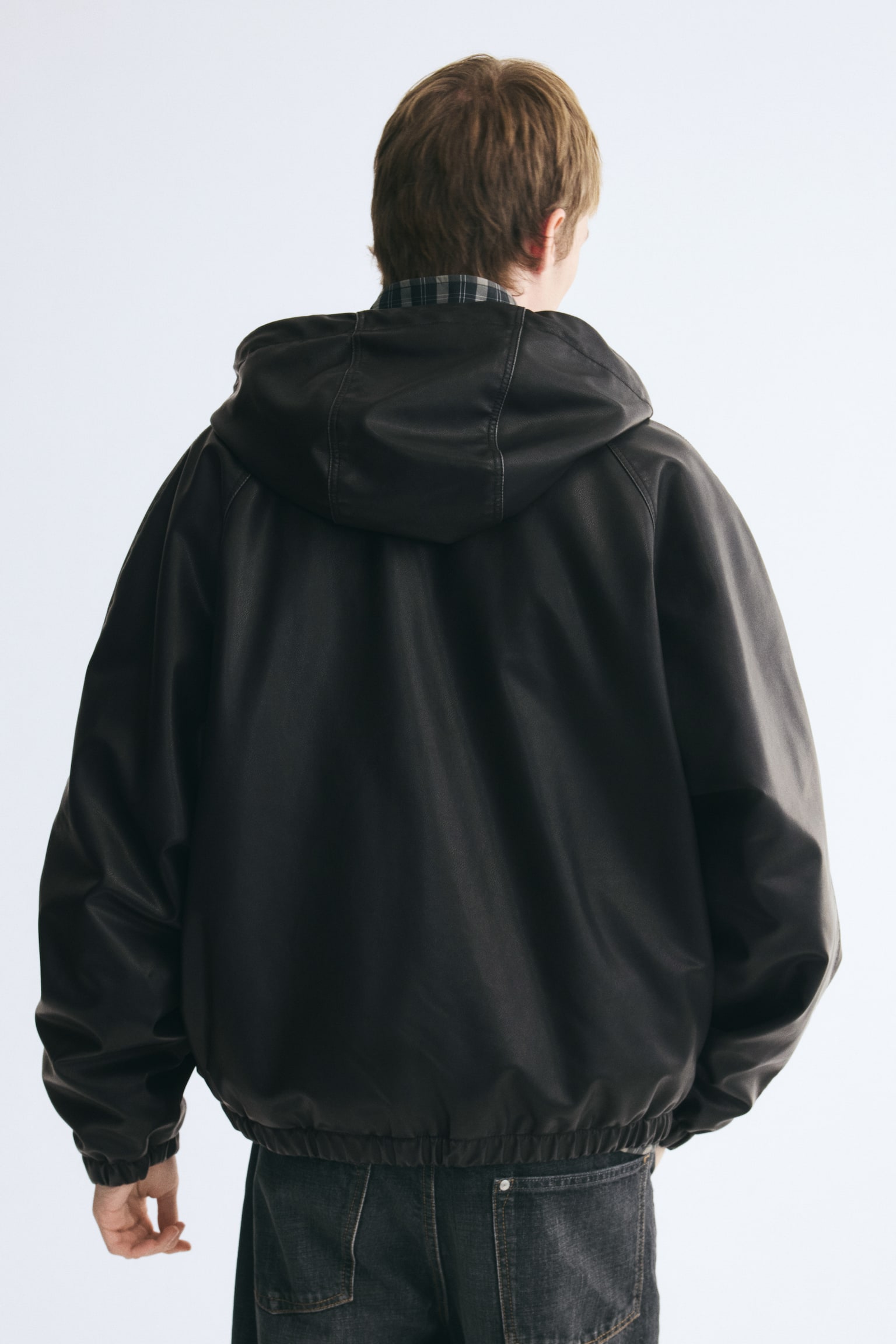 Мужская куртка H&M Hooded, цвет: Чёрный — фото 6