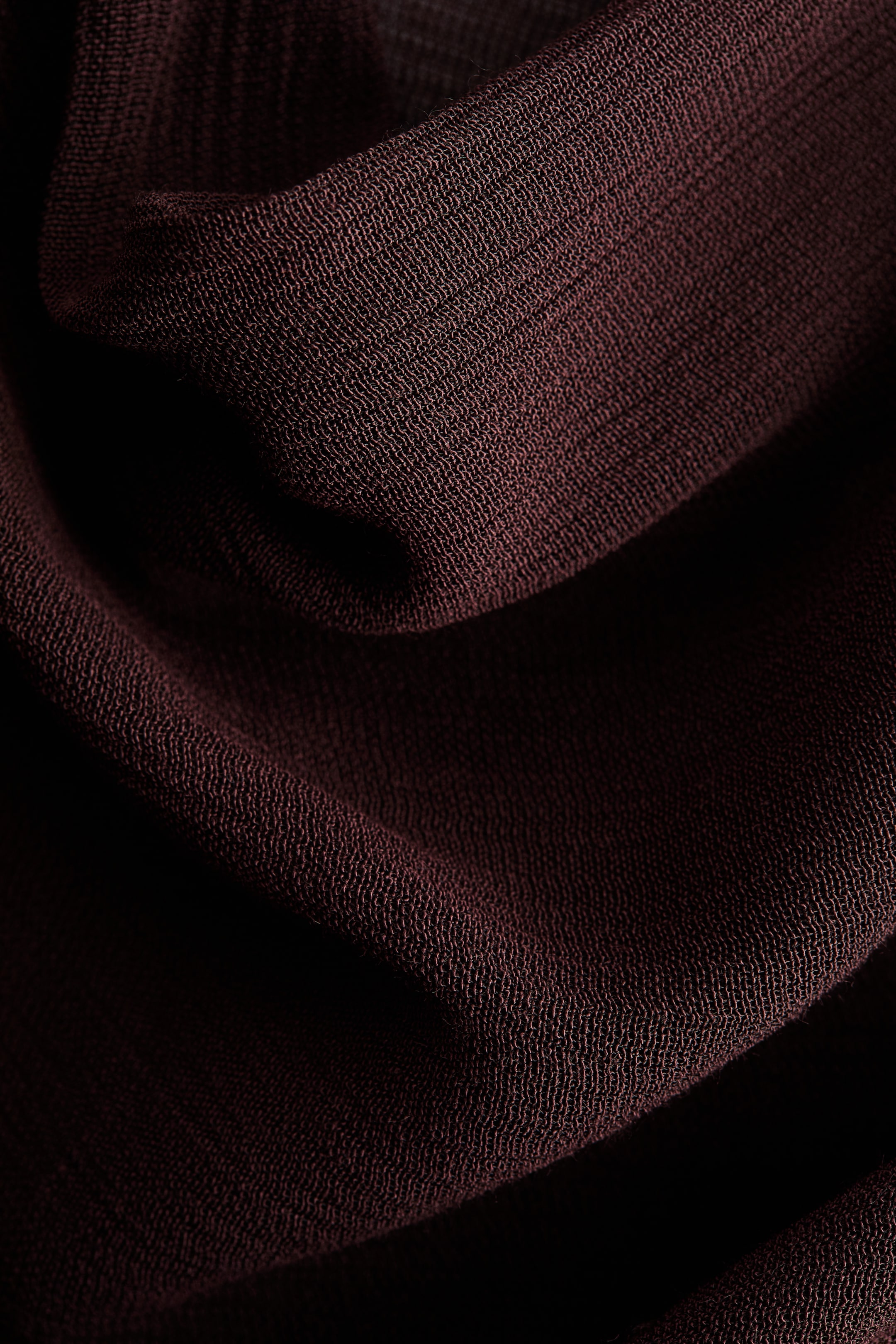 Fine-Knit Cowl-Neck Blouse