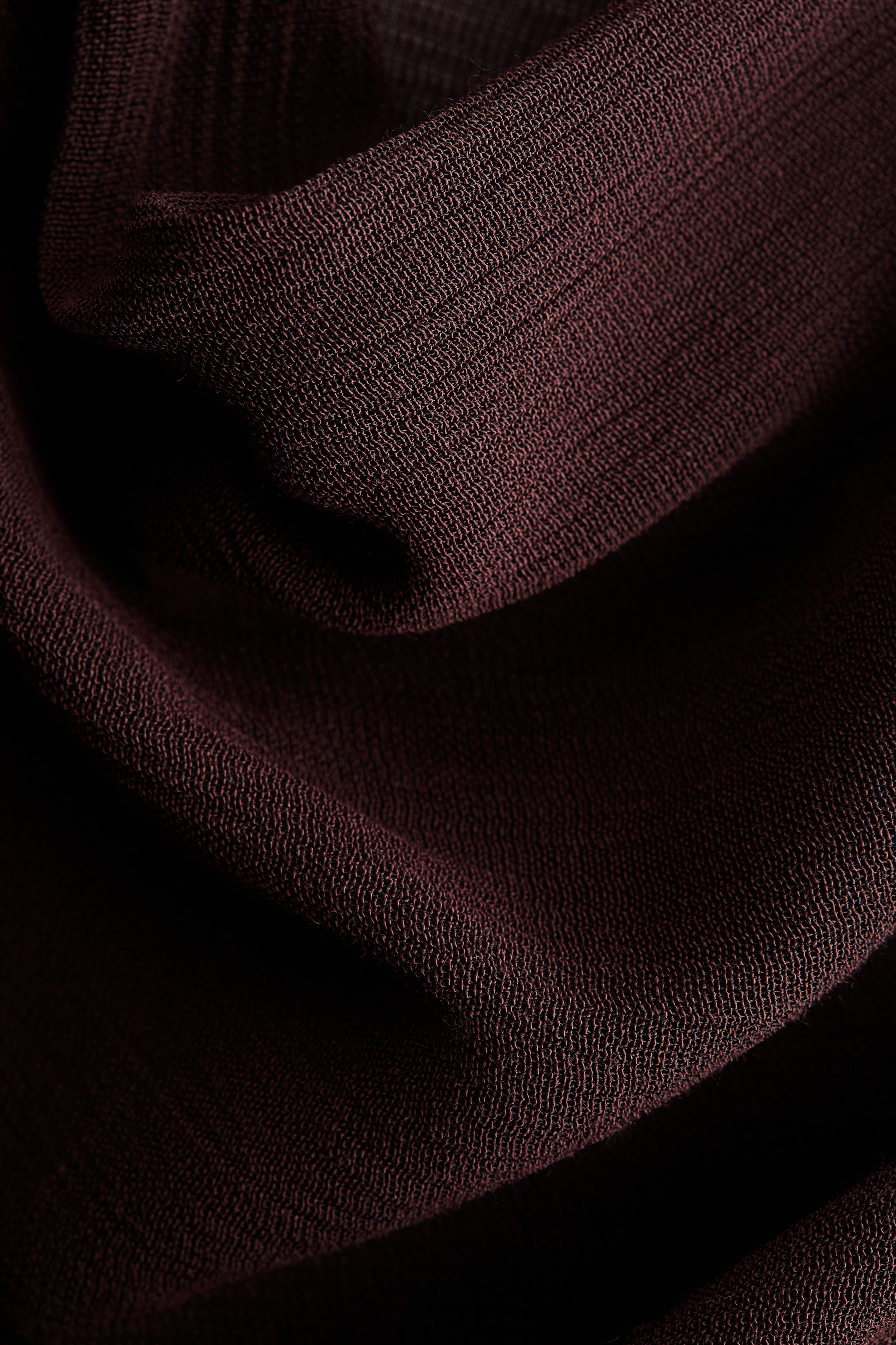Fine-Knit Cowl-Neck Blouse