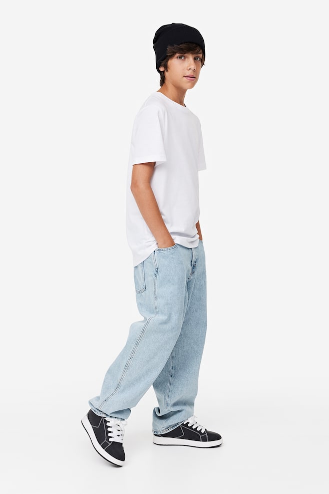 Baggy Fit Jeans - Lys denimblå/Mørk denimblå/Mørk grå/Sort - 5