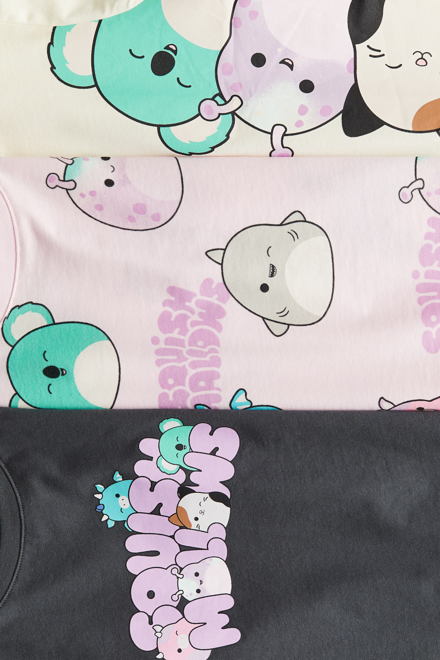 3-pack Print Jersey Tees - Dark grey/Squishmallows/Light green/Gabby's Dollhouse/Light pink/Barbie/Natural white/Minnie Mouse/Light blue/Frozen/White/Minnie Mouse/Light pink/Minnie Mouse/White/Frozen/White/SmileyWorld®/Light purple/Paw Patrol/Light pink/Minnie Mouse/Light purple/Paw Patrol/Light pink/Frozen/White/Frozen - 2