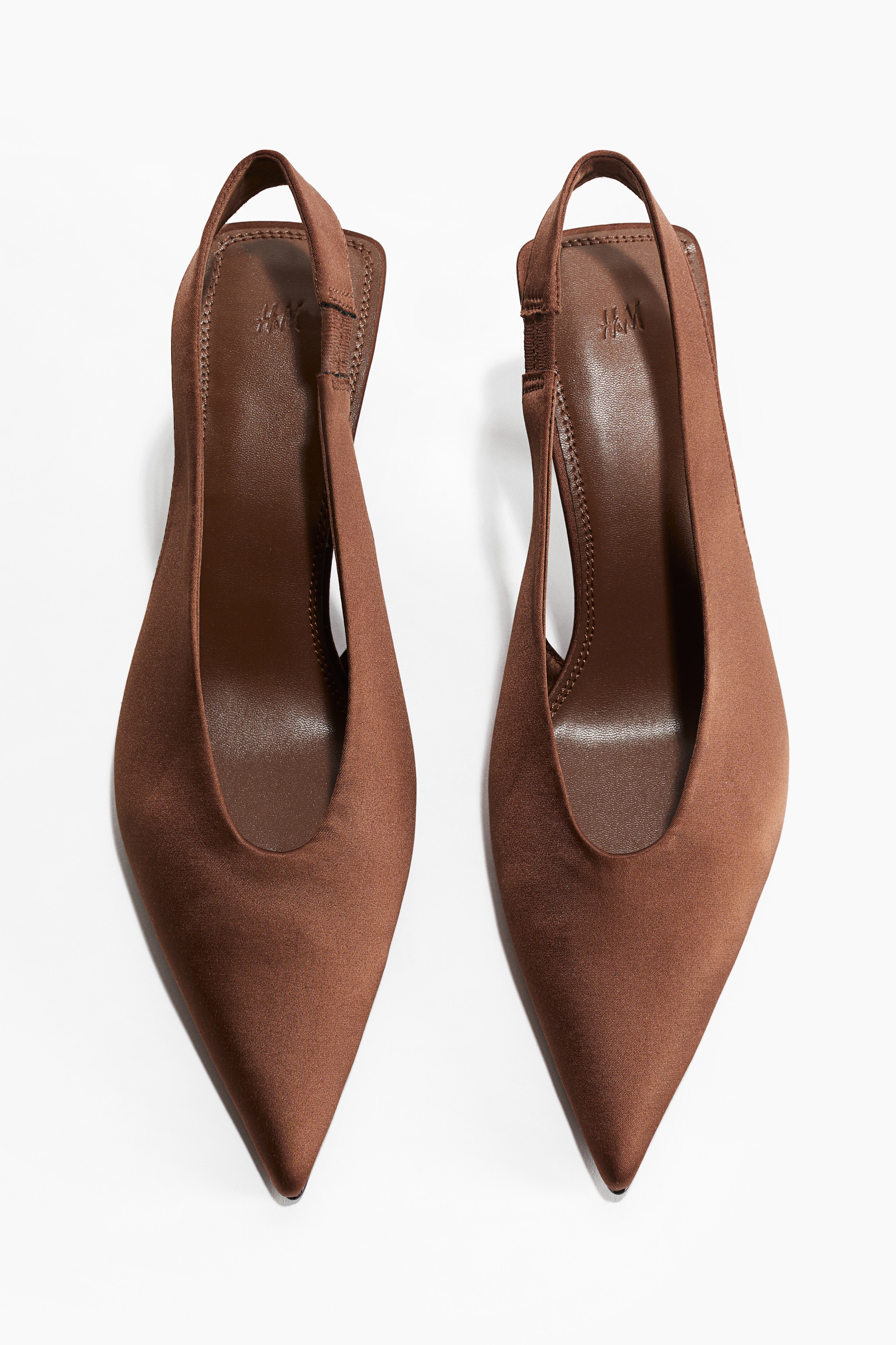 Spitse slingbacks - Donkerbruin - DAMES | H&M NL