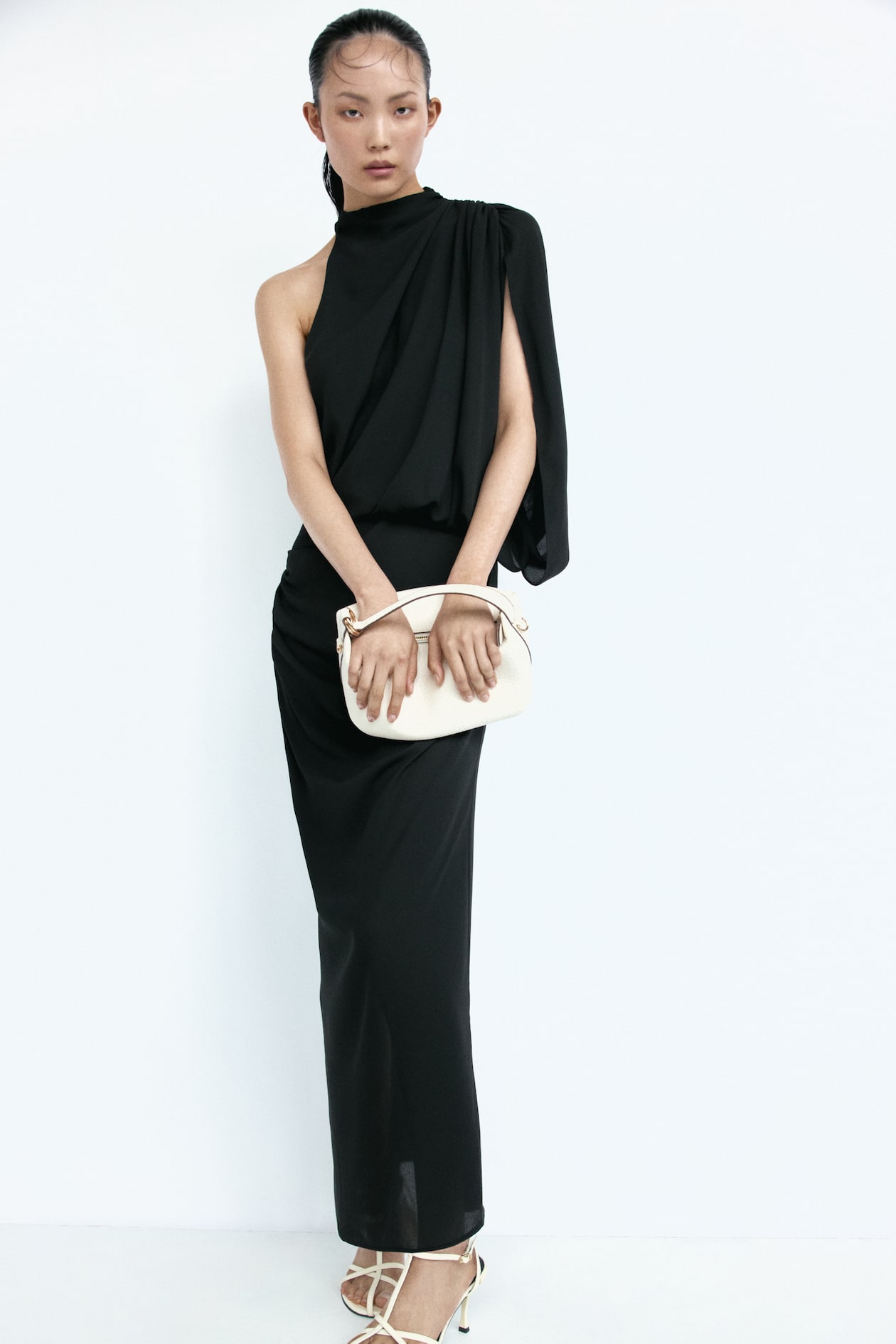 Draped One-Shoulder Dress - image 3