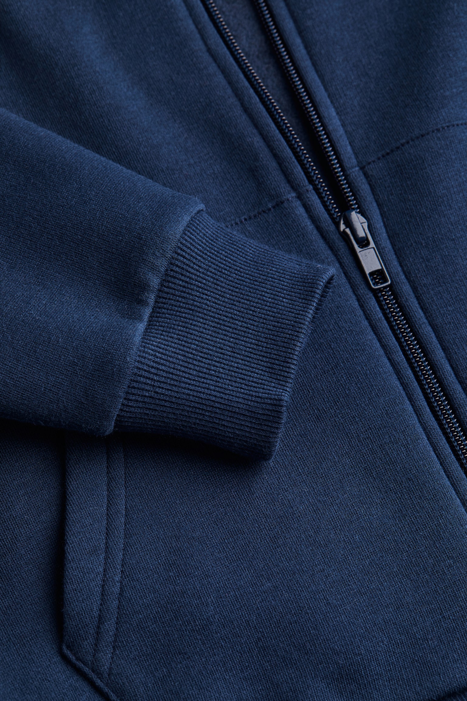 Zip Up Hoodie - Navy blue/Light grey marle/Black/Light blue/Dark green - 2