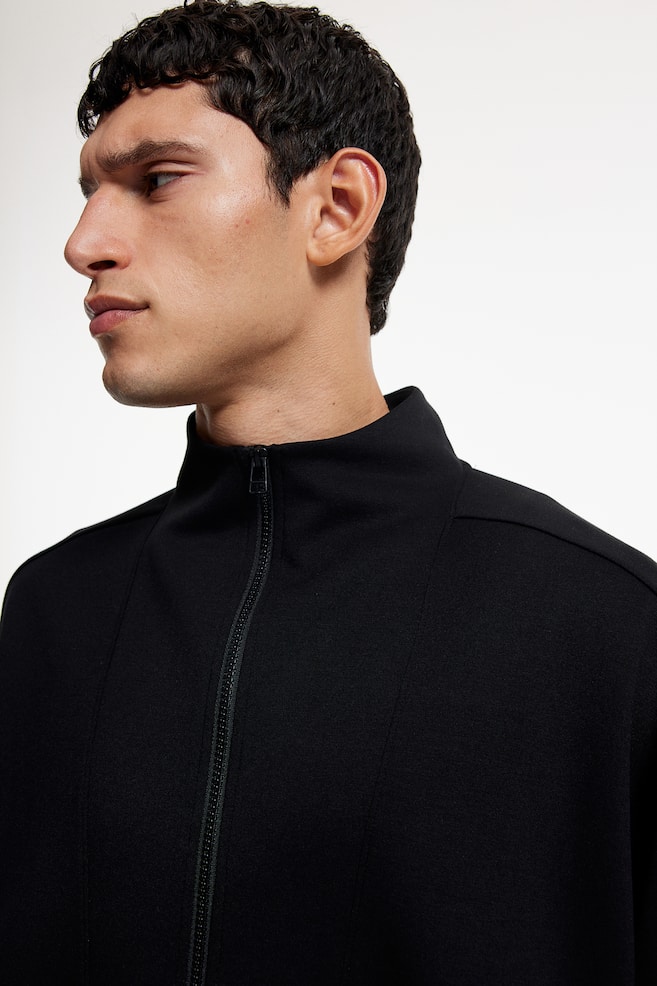 DryMove™ Sweatshirt mit kurzem Zipper - Schwarz/Graumeliert - 3