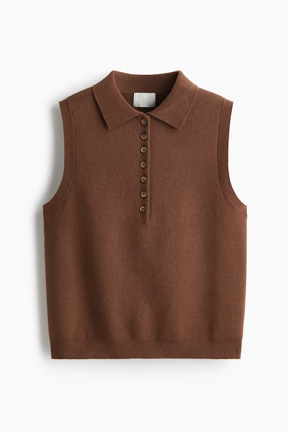 Женские свитеры H&M Sweater Vest with Collar