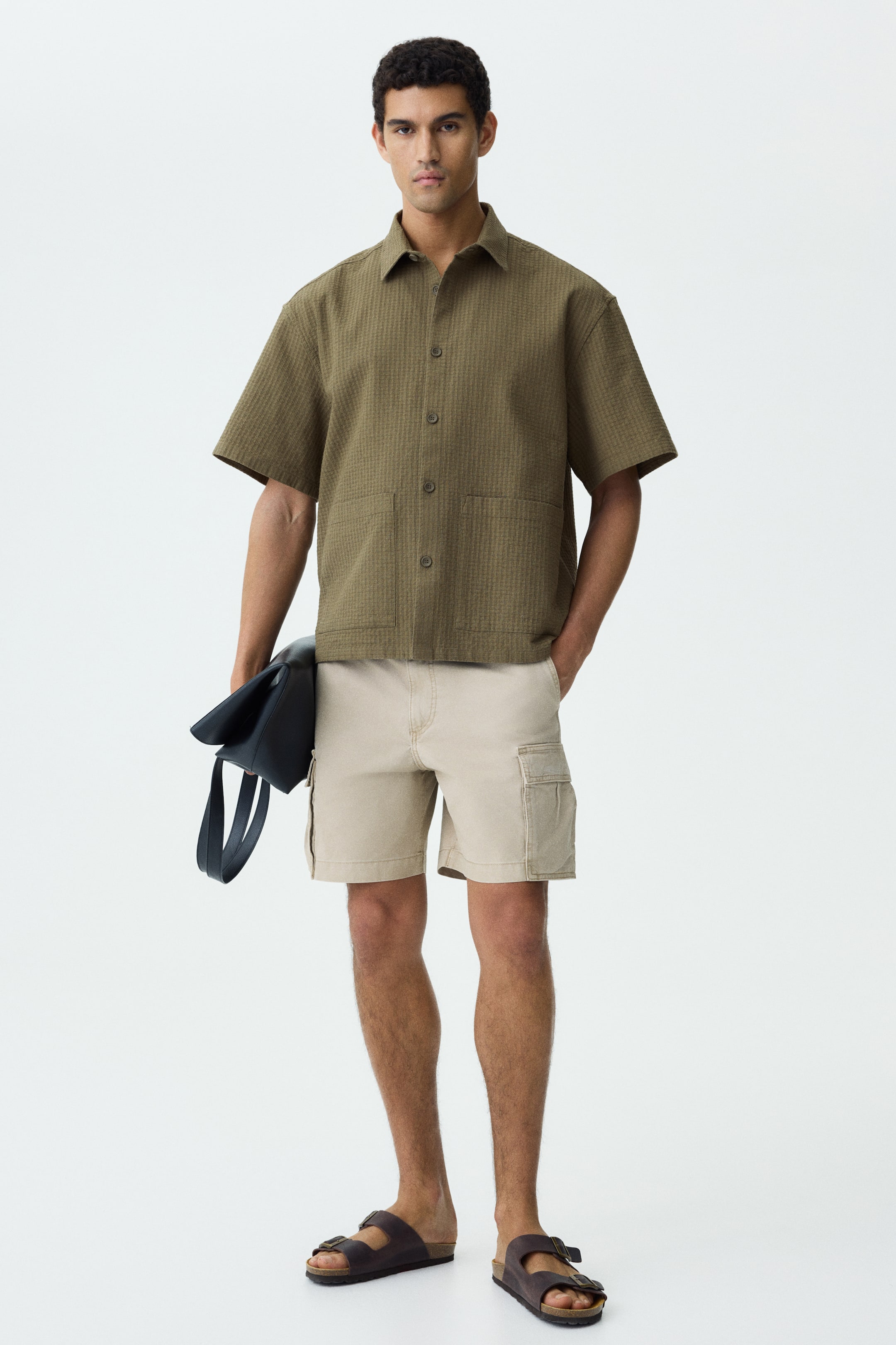 Chemise décontractée en lin mélangé