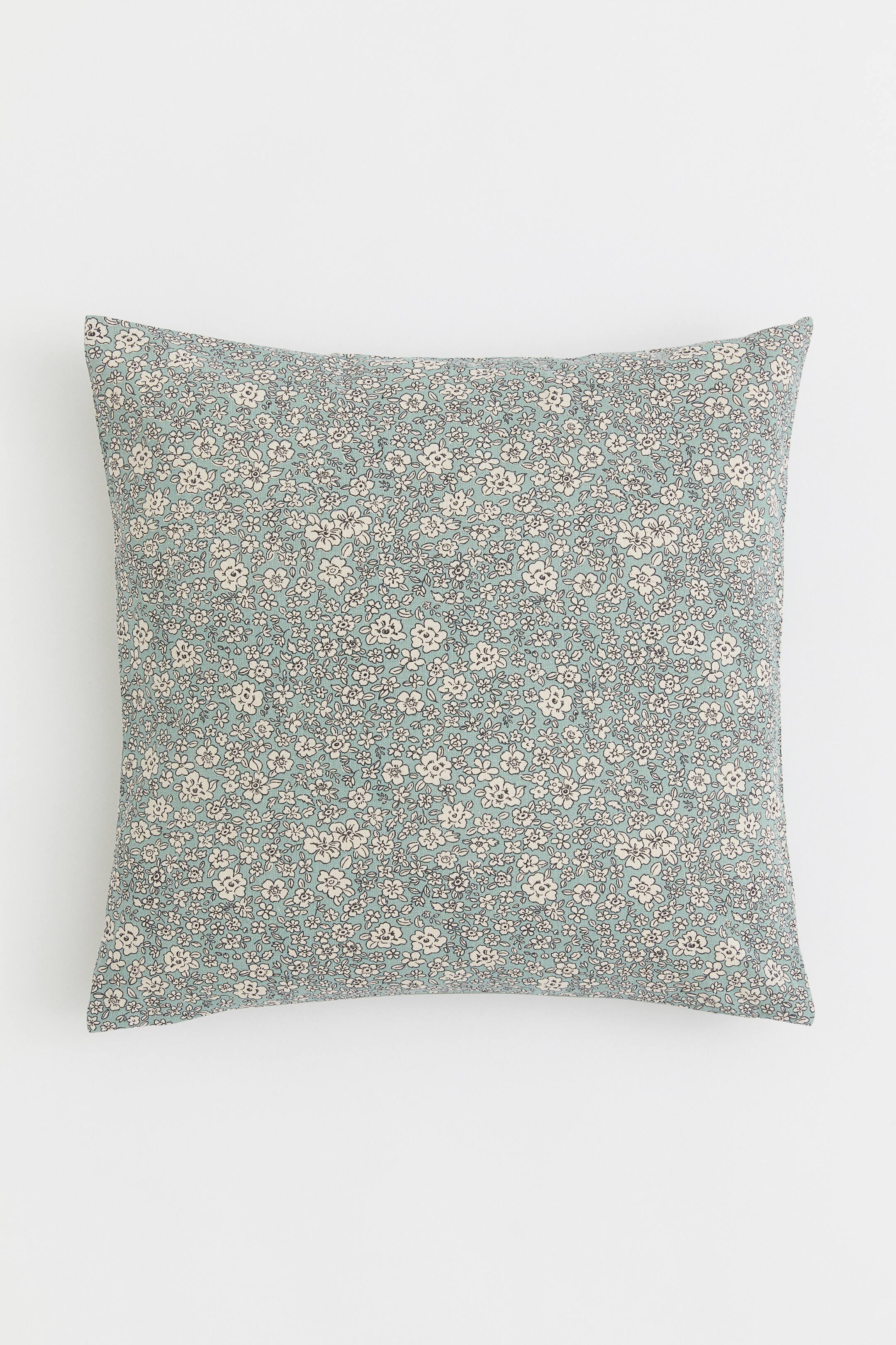 Prikaži veću sliku: Floral cushion cover - Svetlozelena/cvetni dezen - Home All | H&M RS 1