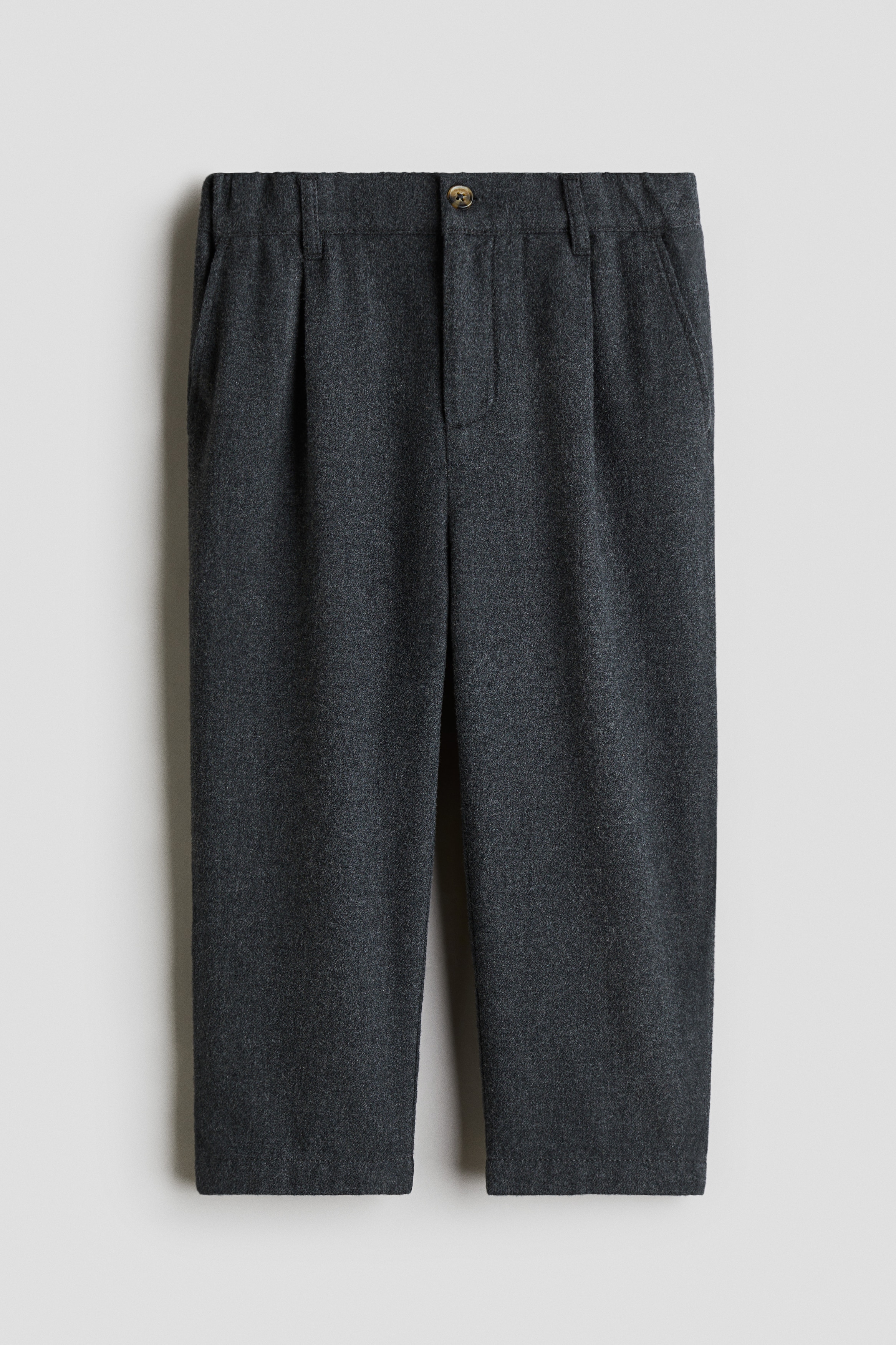 Chino van katoenen tricot - Donkergrijs