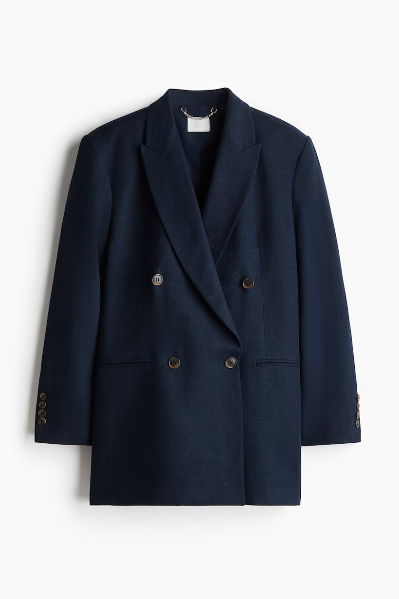 Blue Blazers for Women Tweed, Linen More H&M AU