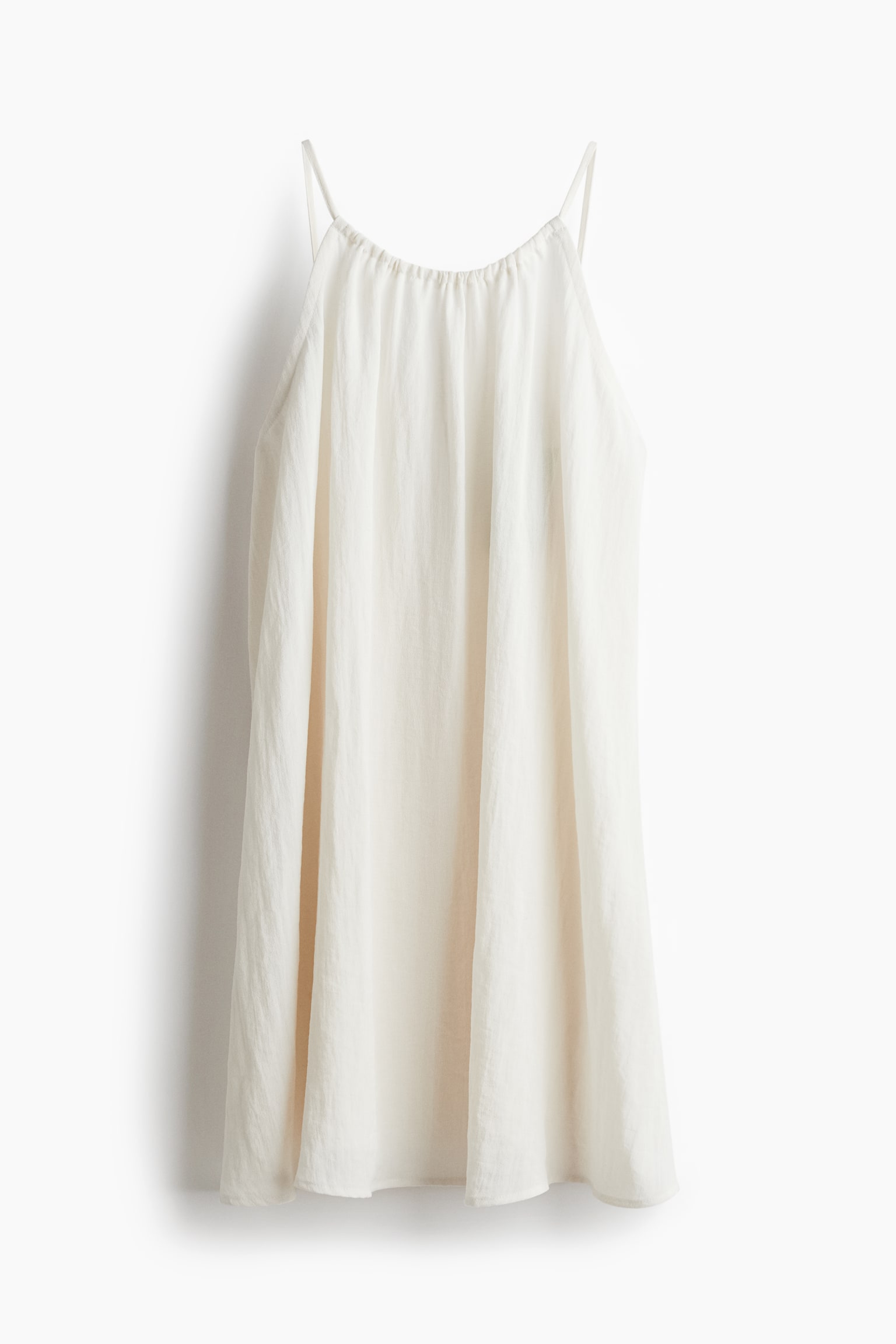 A-line throw-on dress - Cream/Black - 1