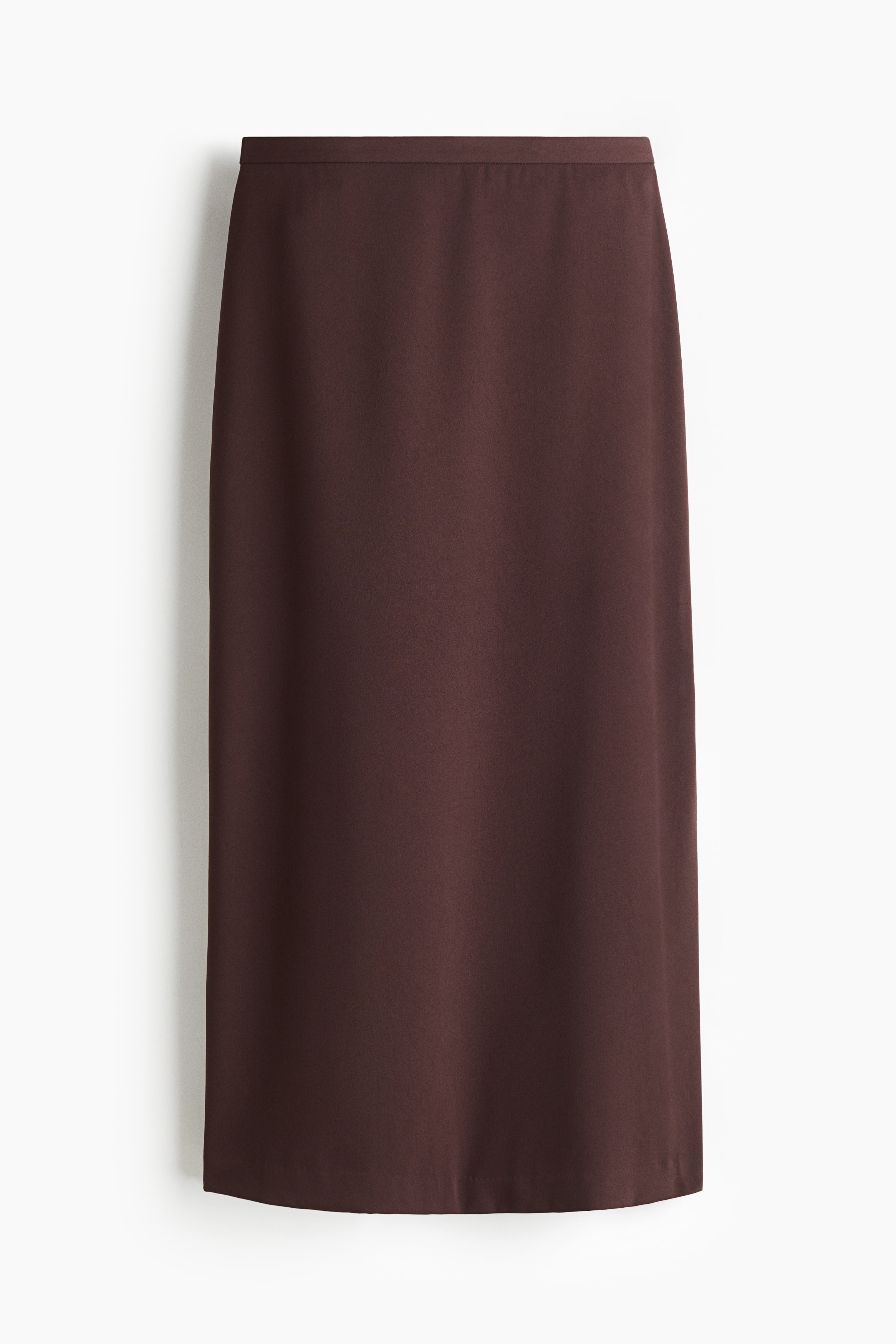 Side-slit skirt - Dark brown/Light yellow/Red
