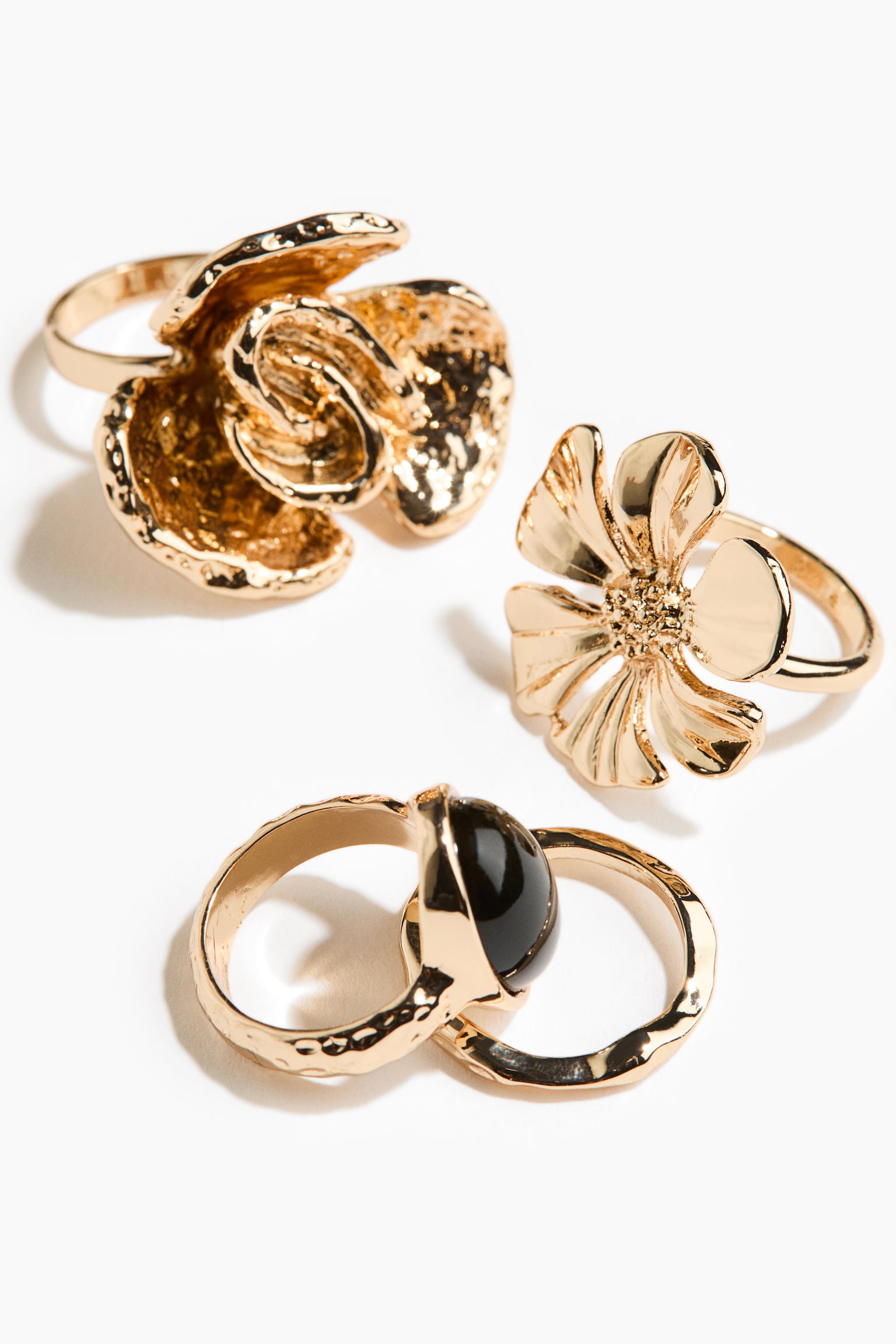 מארז 4 טבעות - זהוב - 2