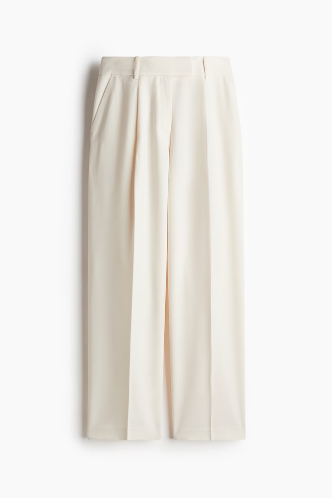 Straight trousers - Cream/Black/Burgundy - 1
