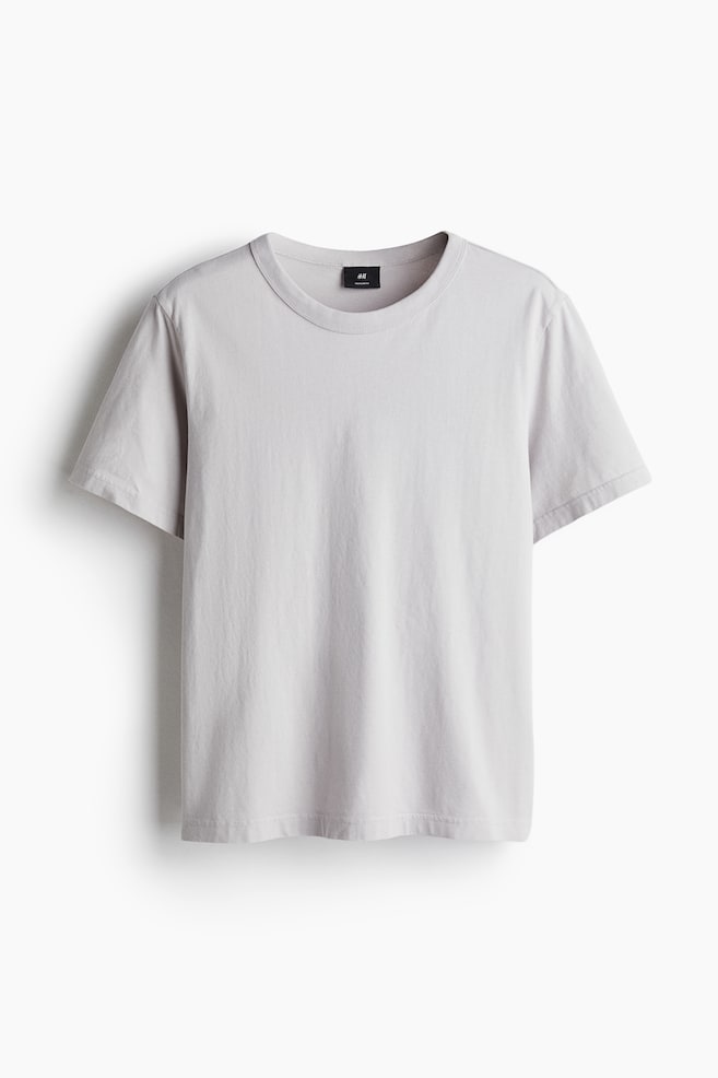 Regular Fit T-shirt - Grey/Yellow - 1