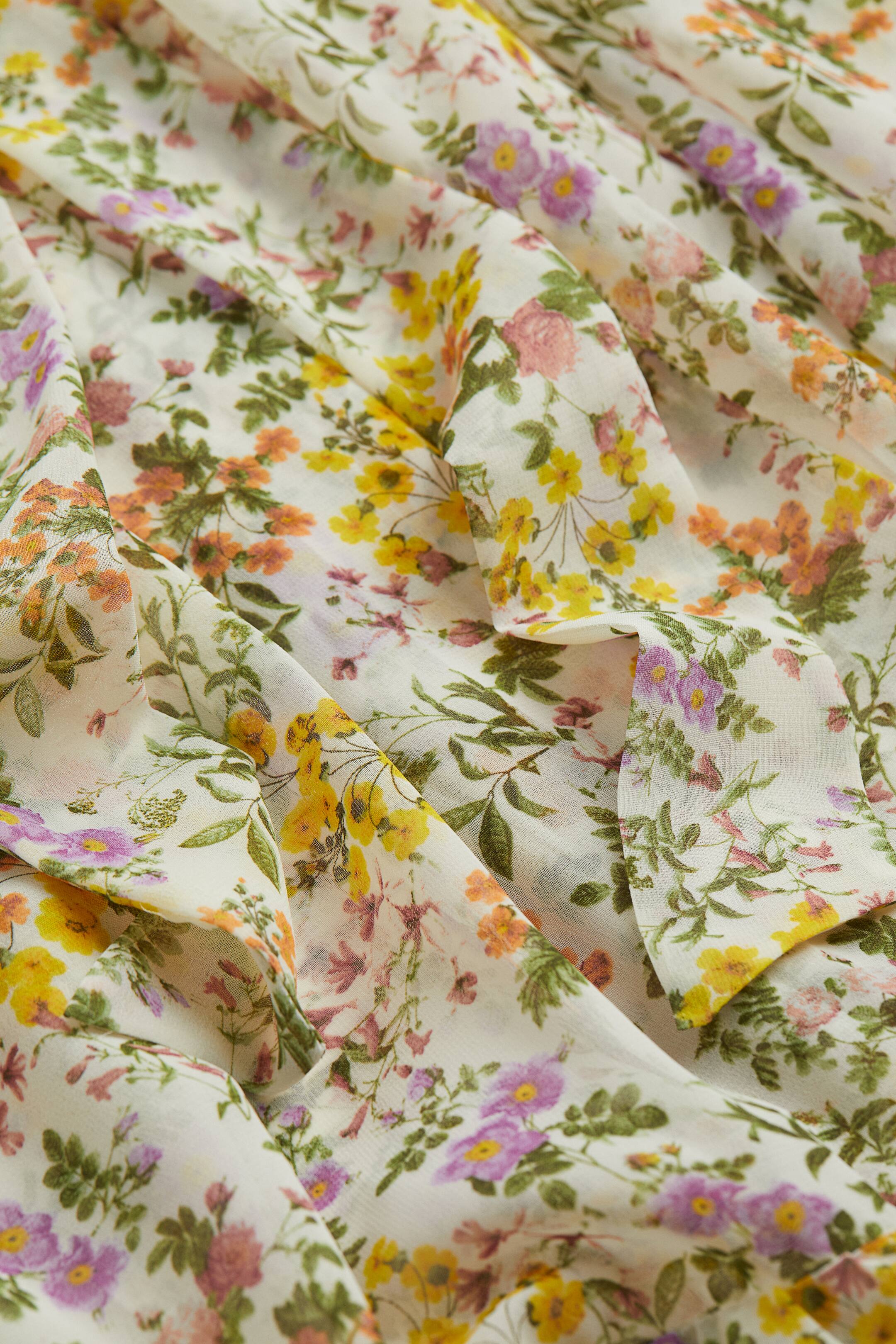 Grotere afbeelding bekijken: Lange strandjurk - Roomwit/bloemen - DAMES | H&M BE 2