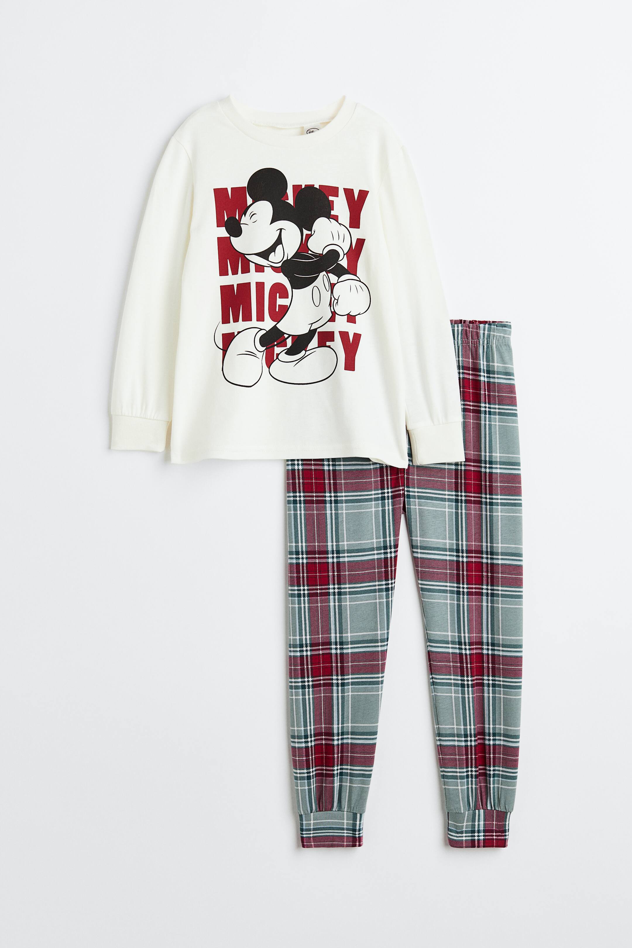 查看大圖: 圖案睡衣套裝 - 白色/米老鼠 - Kids | H&M 1