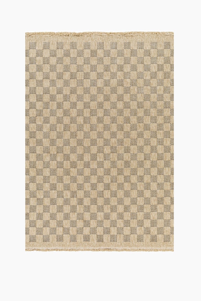 Mirage In- & Outdoor Cottage Checkboard Fringe Rug - Brown - 1