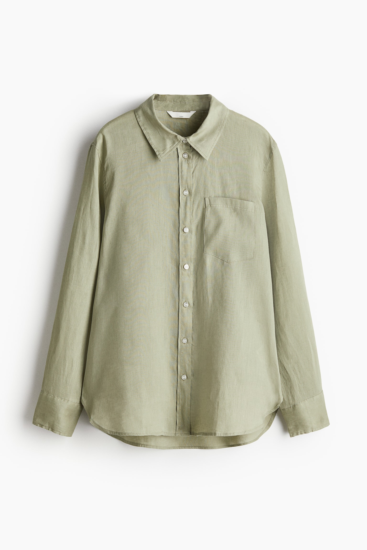 Linen Shirt - Light khaki green/White/Blue stripe/White/Beige/Stripe/Black/Light beige/Pale blue/Blue/White stripe - 2