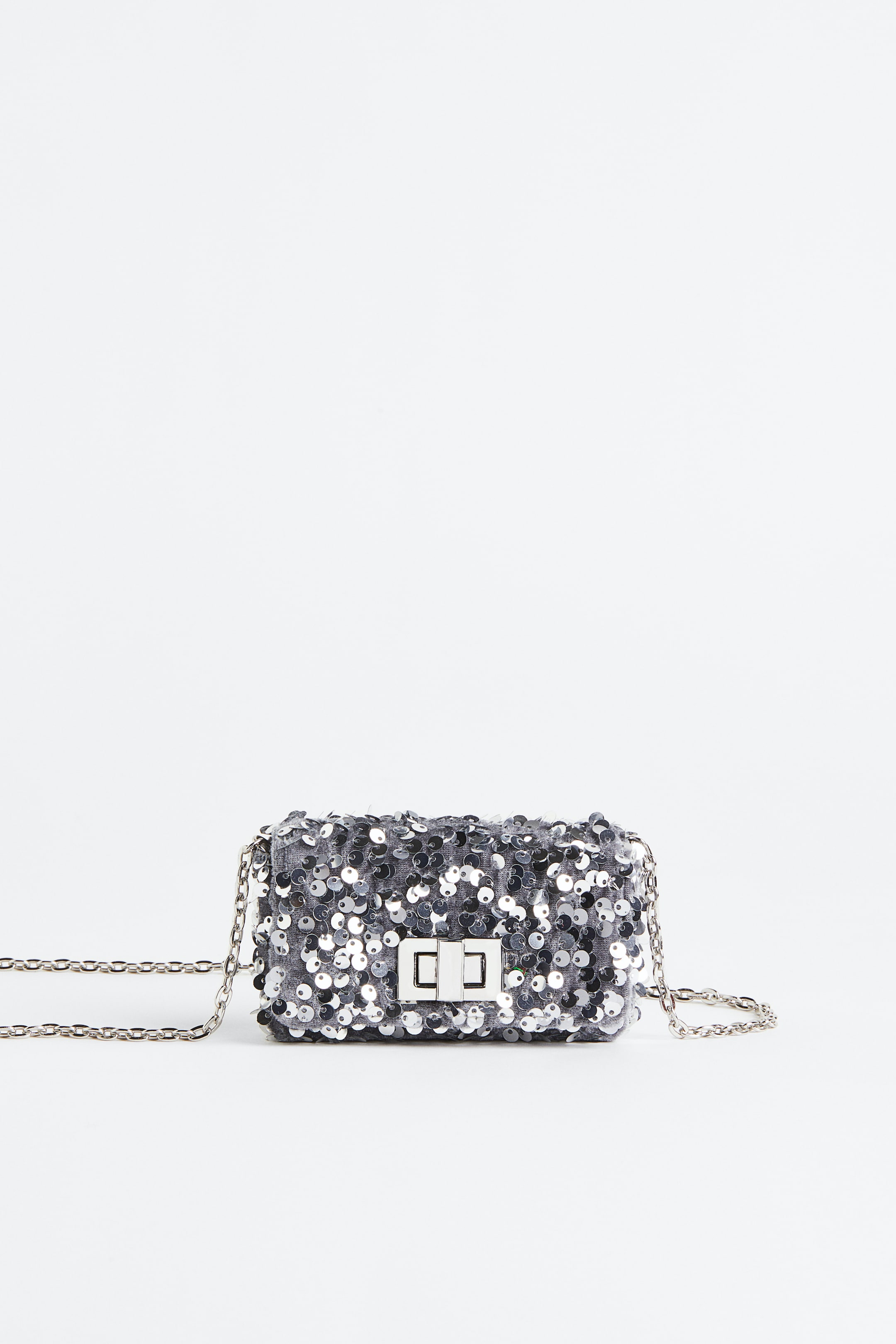 Small Sequined Shoulder Bag - Silver-colored - Ladies | H&M US