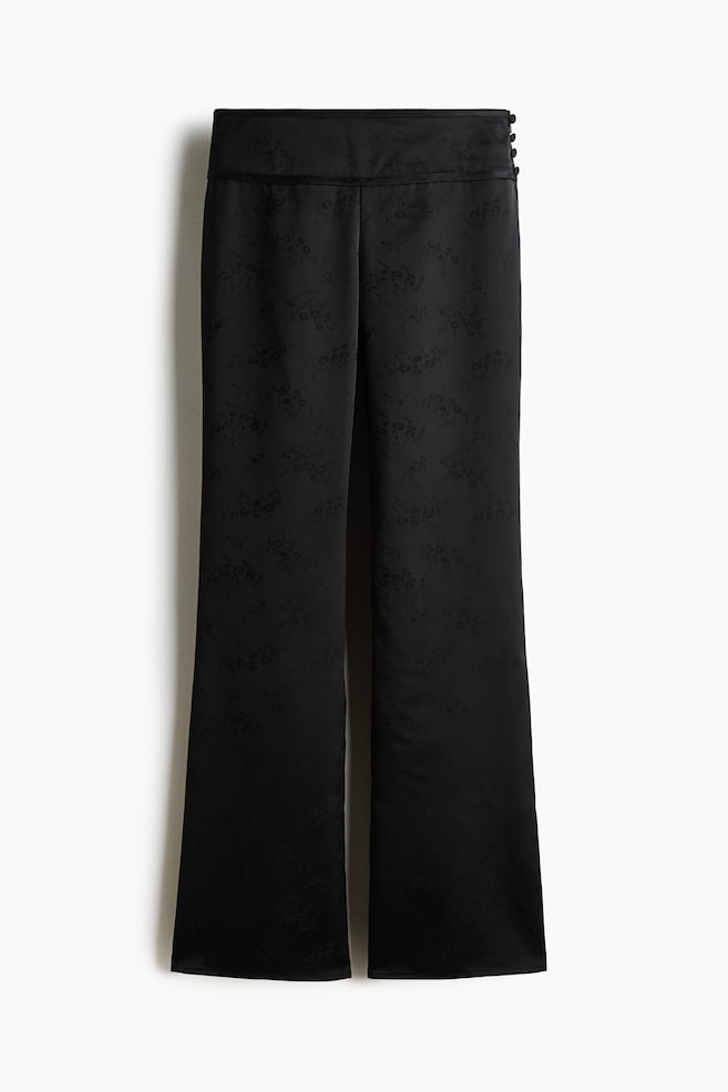 Pantaloni in tessuto jacquard - Nero - 1