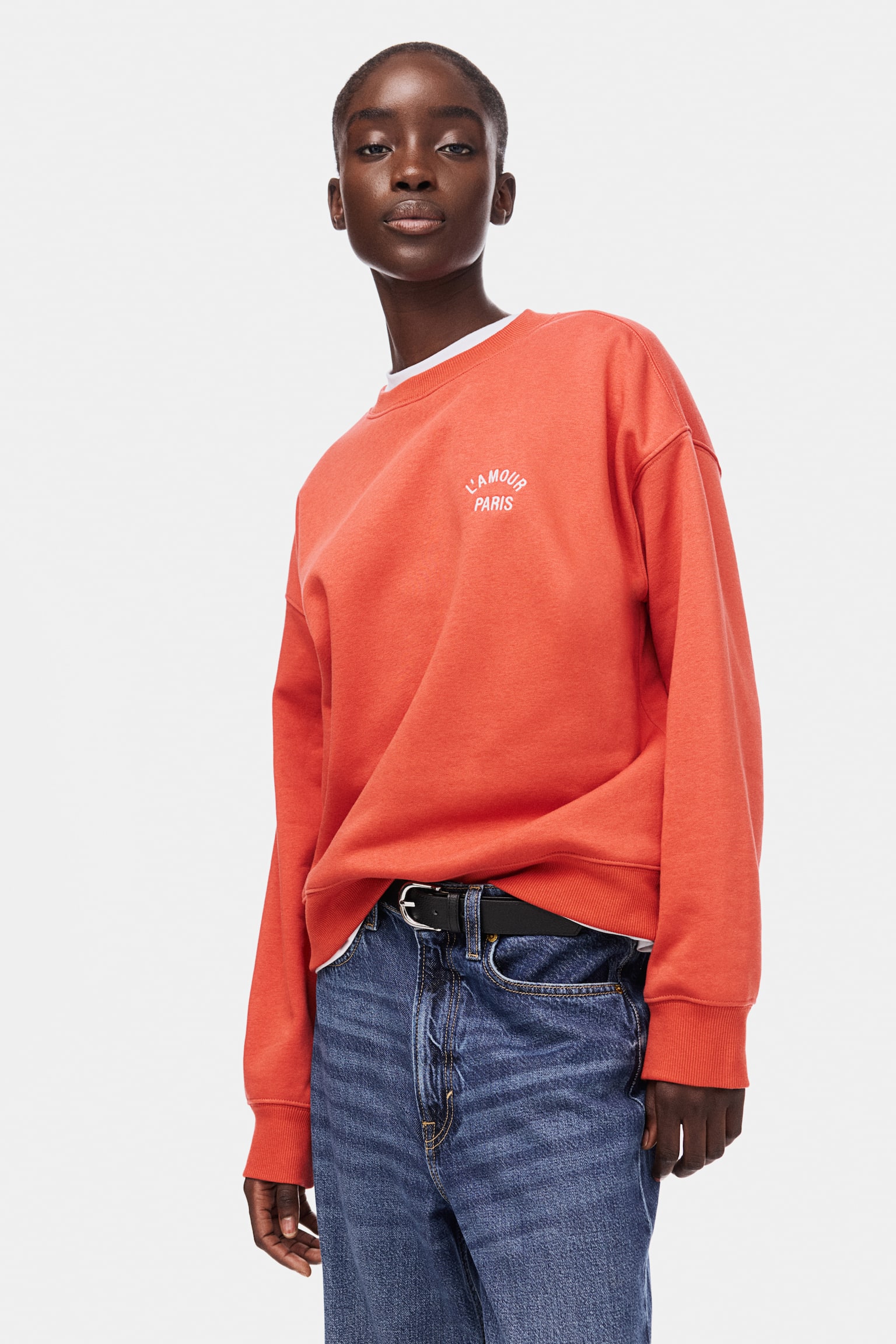 Text-motif sweatshirt - Orange/Paris/Light grey marl/NYC/Dark grey/Brunch/Light turquoise/Art Collective/Light grey/Athletics/Cream/Le Club/Rust red/Paris/Olive green/Ce Soir/Navy blue/Paris - 6