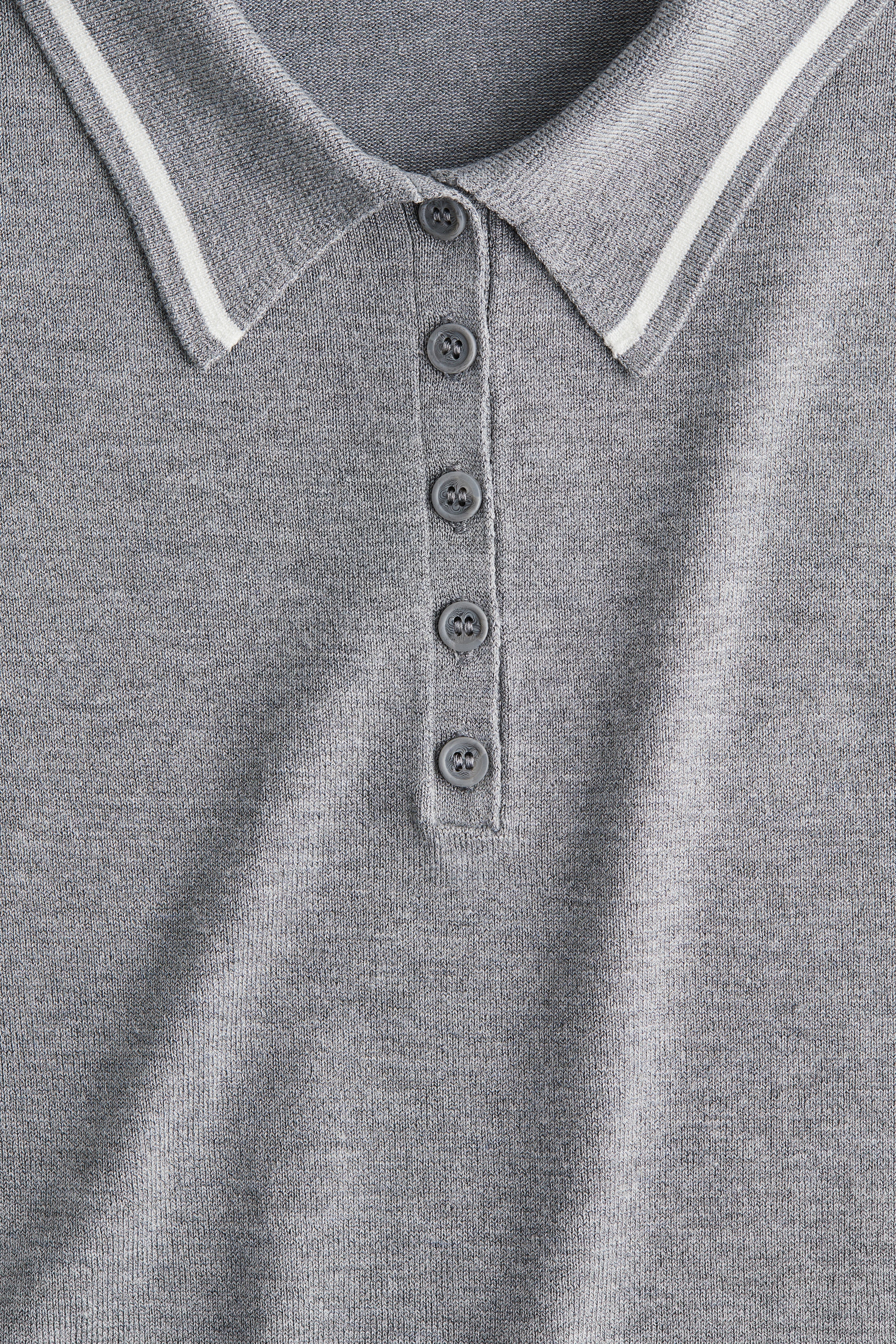 Fine-knit polo shirt